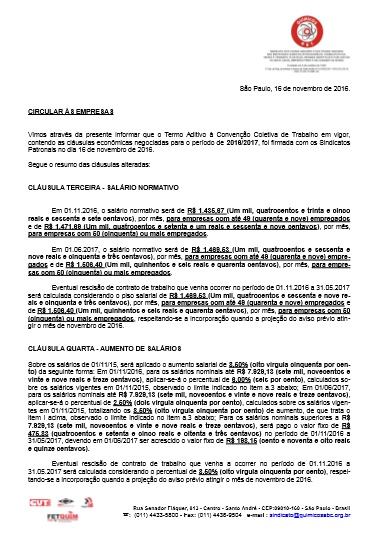 Circular às Empresas 2016 Setor Químico
