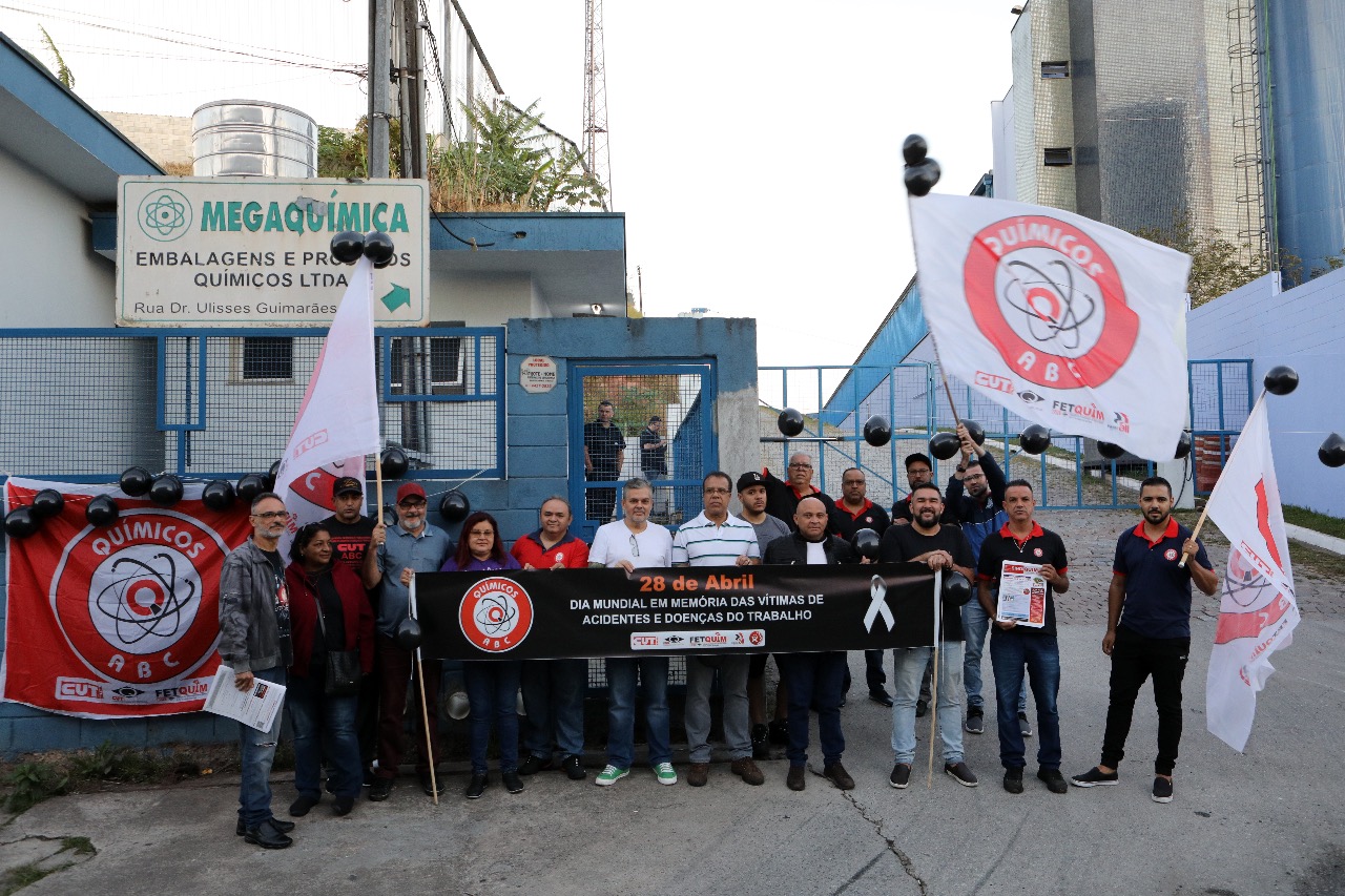 28 de Abril: ato de protesto na Megaquímica pela morte de trabalhador em explosão