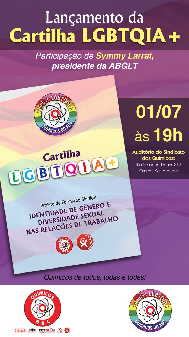 Card Lançamento Cartilha LGBTQIA+