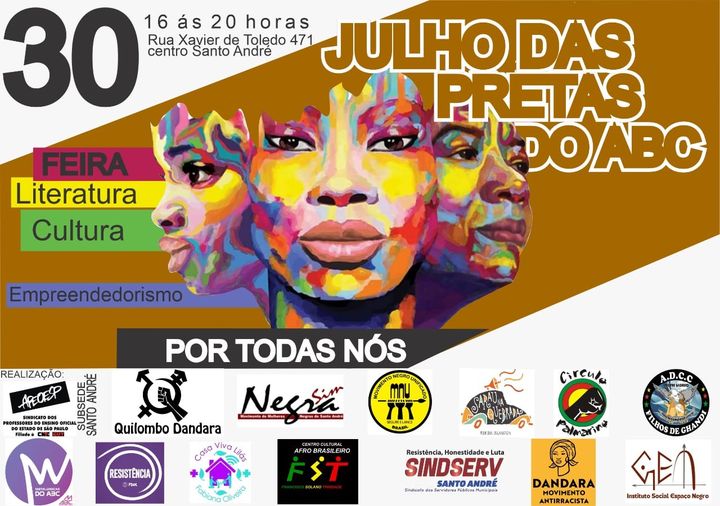 Julho das Pretas ABC promove atividades culturais no próximo sábado 30/07