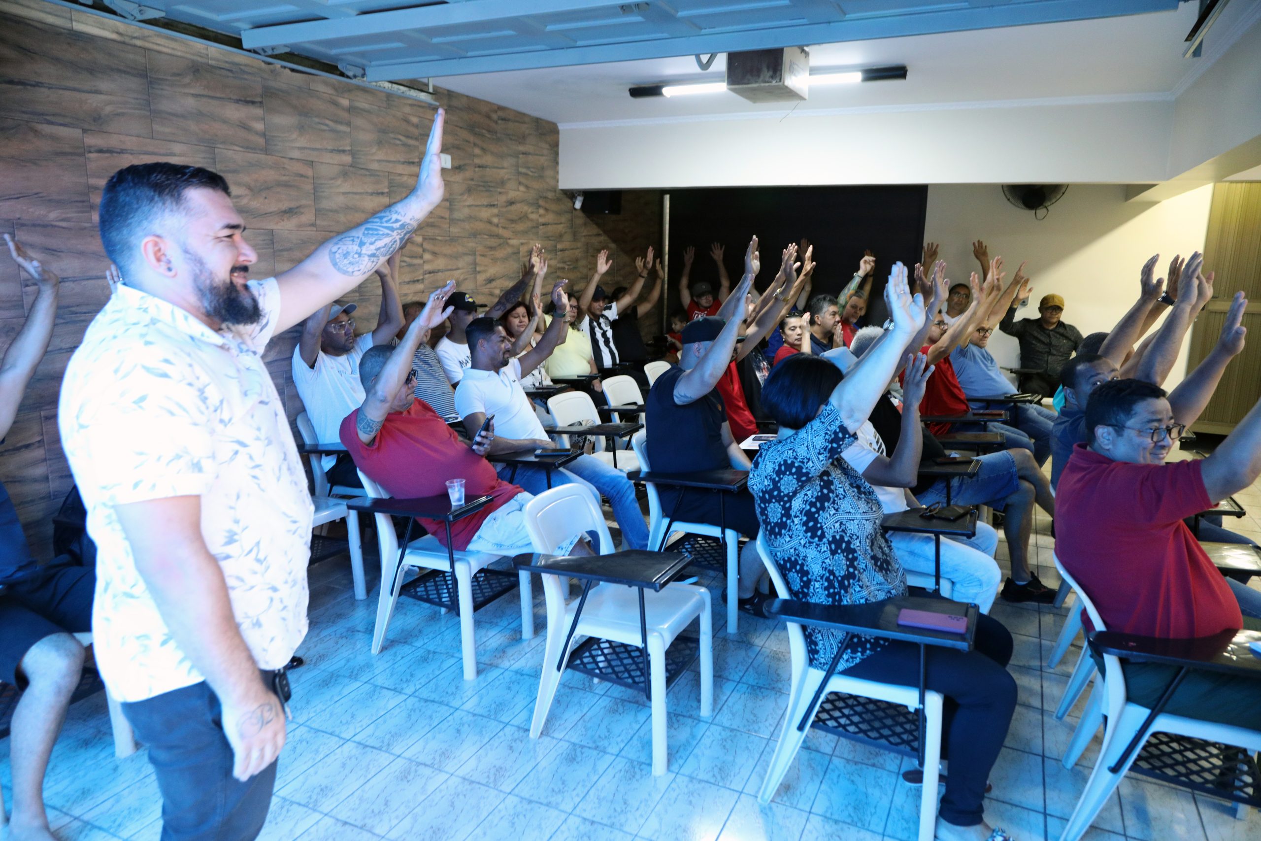 Assembleia de prestação de contas pra categoria química do abc realizada na subsede de Diadema. Rua dos brilhantes, 232 - Centro, Diadema/SP. Fotos Dino Santos. Brasil_17_12_2022.