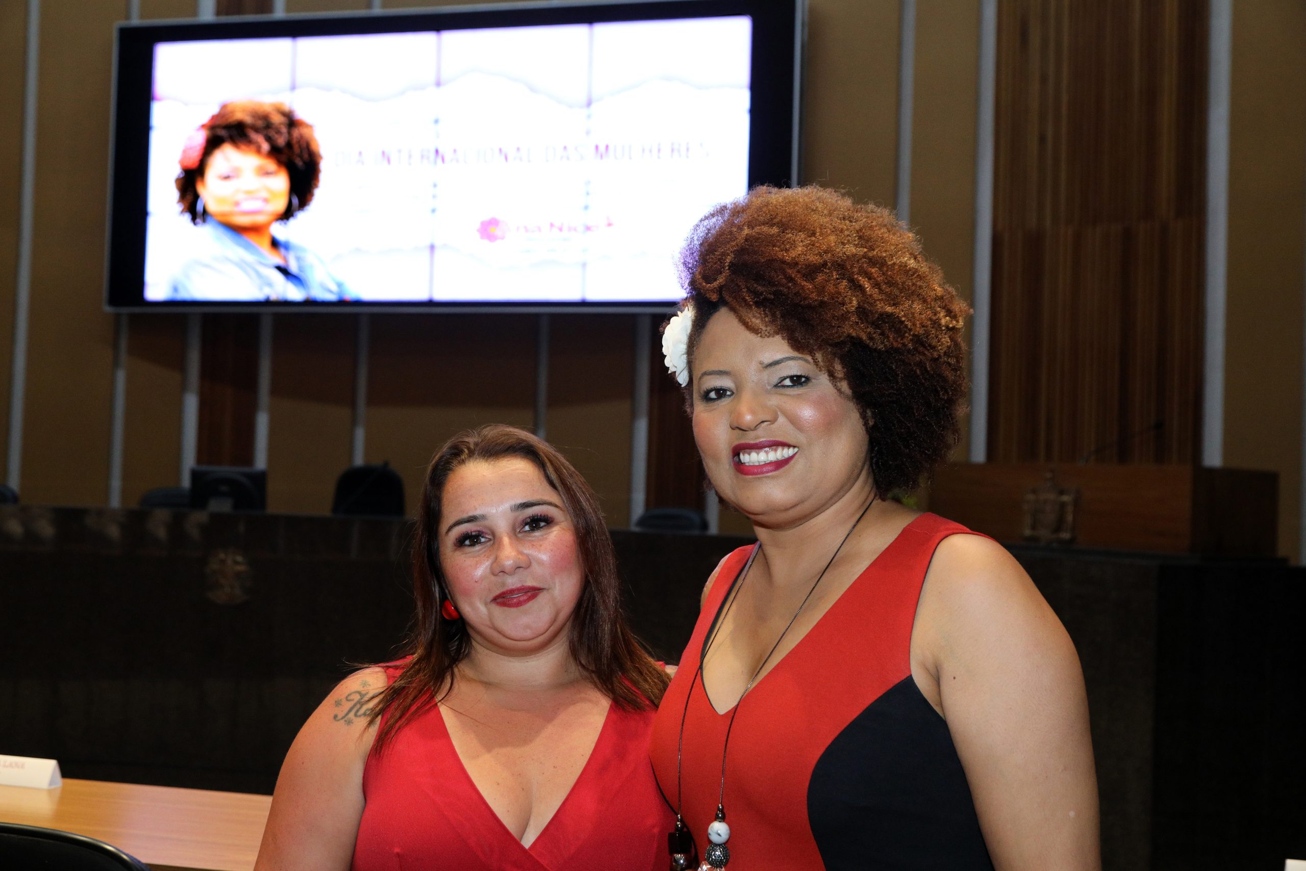 Sessão Solene às Mulheres lutadoras em homenagem ao mês da mulher organizado pela vereadora Ana Nice na Câmara Municipal de São Bernardo do Campo, Palácio João Ramalho- Plenário Tereza Delta. Praça Samuel Sabatini, 50 - Centro,São Bernardo do Campo-SP. Fotos Dino Santos. Brasil_23_03_2023.