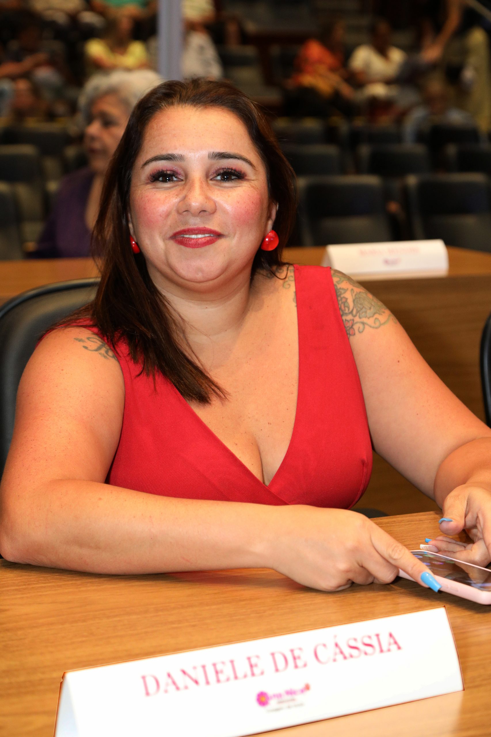 Sessão Solene às Mulheres lutadoras em homenagem ao mês da mulher organizado pela vereadora Ana Nice na Câmara Municipal de São Bernardo do Campo, Palácio João Ramalho- Plenário Tereza Delta. Praça Samuel Sabatini, 50 - Centro,São Bernardo do Campo-SP. Fotos Dino Santos. Brasil_23_03_2023.