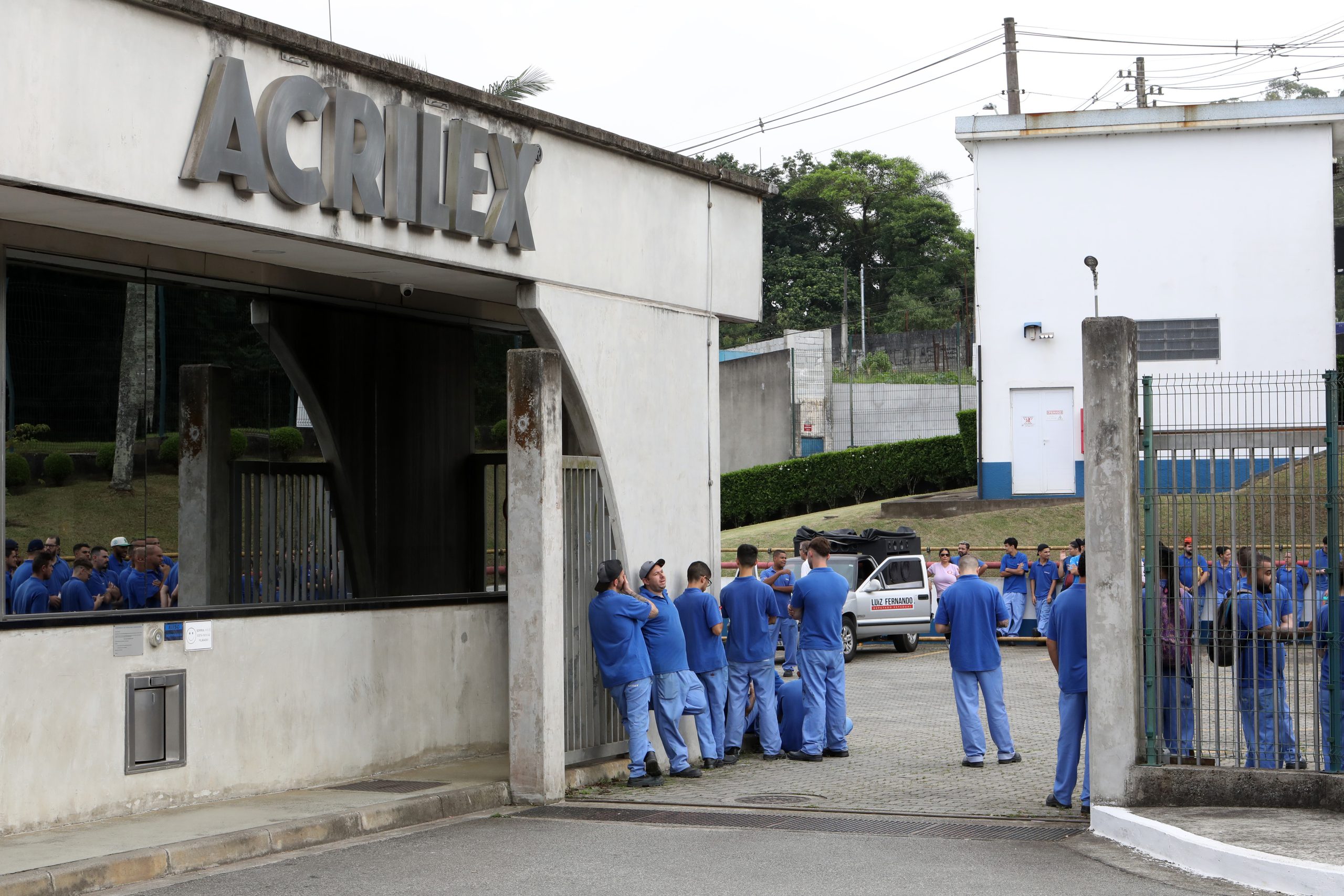 Assembleia na Acrilex   sobre PLR e reajustes. Estrada Galvão Bueno, 5.000 - Batistine, São Bernardo doCampo/SP. Fotos Dino Santos. Brasil_06_12_2023.