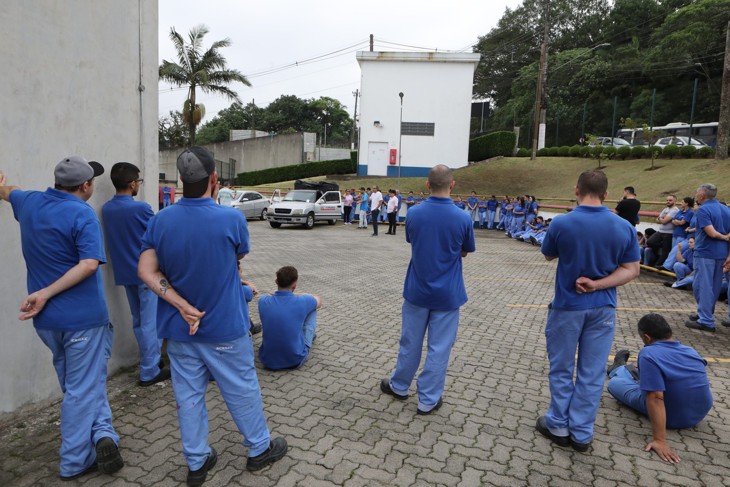 Assembleia na Acrilex   sobre PLR e reajustes. Estrada Galvão Bueno, 5.000 - Batistine, São Bernardo doCampo/SP. Fotos Dino Santos. Brasil_06_12_2023.