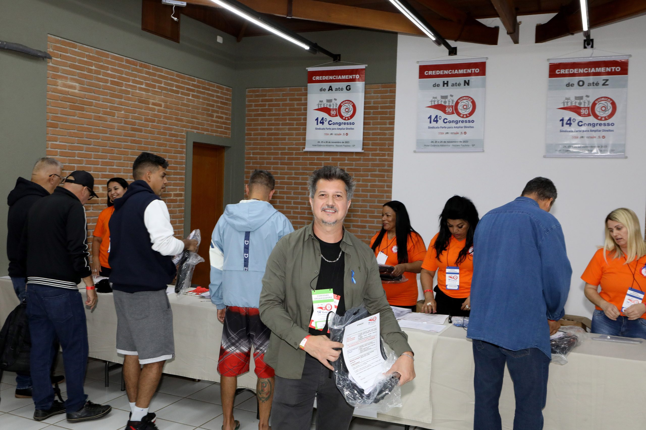 14º Congresso do Sindicato dos Químicos do ABC mesa de abertura realizado no Hotel Estância Atibainha. N