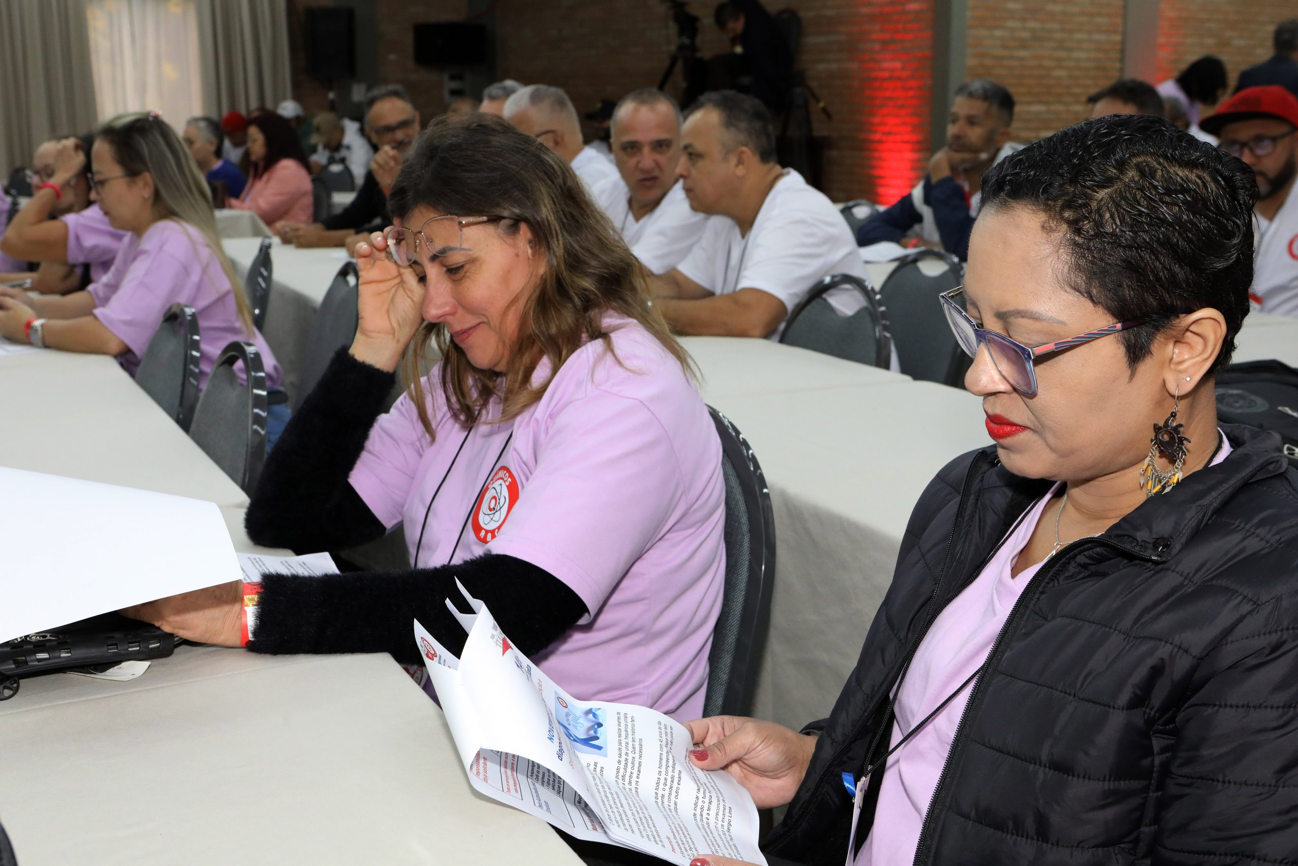 14º Congresso do Sindicato dos Químicos do ABC mesa de abertura realizado no Hotel Estância Atibainha. N