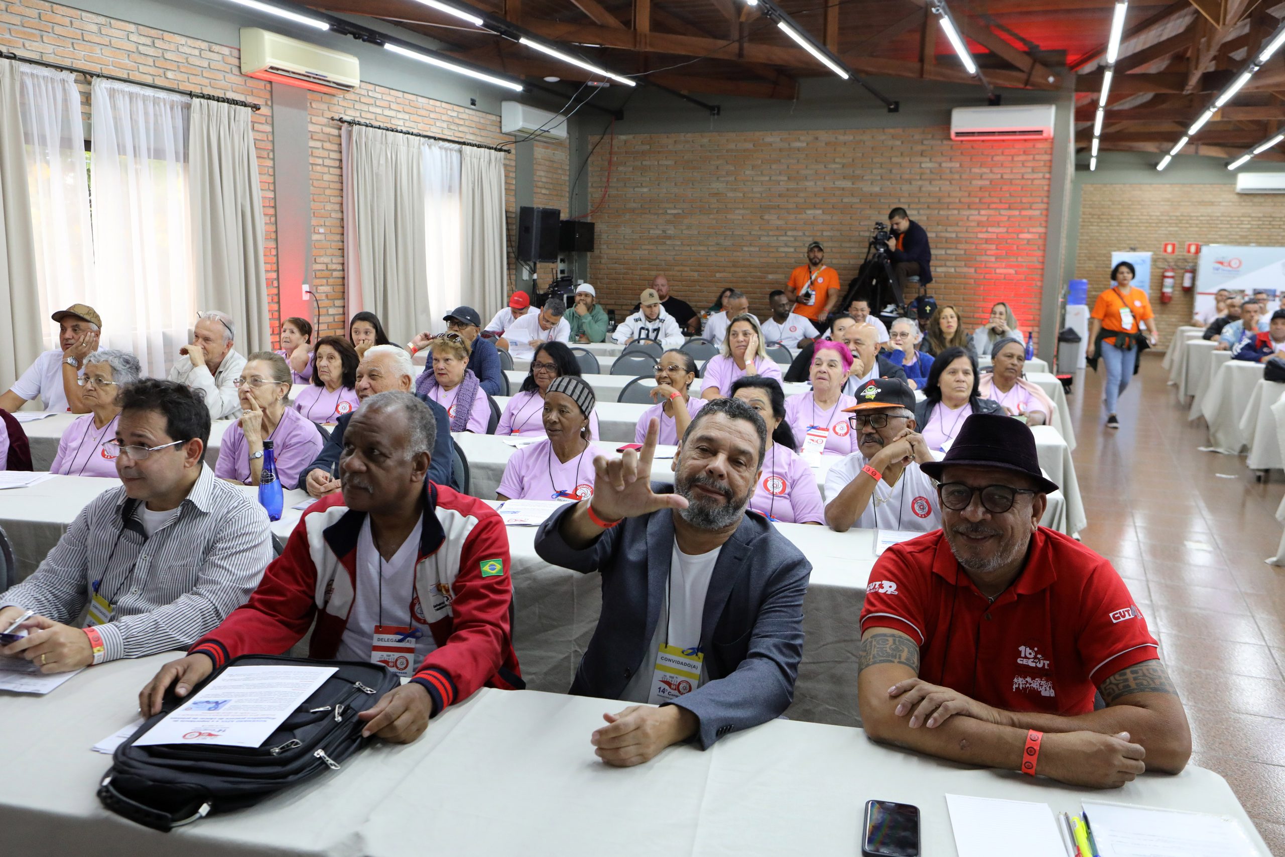 14º Congresso do Sindicato dos Químicos do ABC mesa de abertura realizado no Hotel Estância Atibainha. N