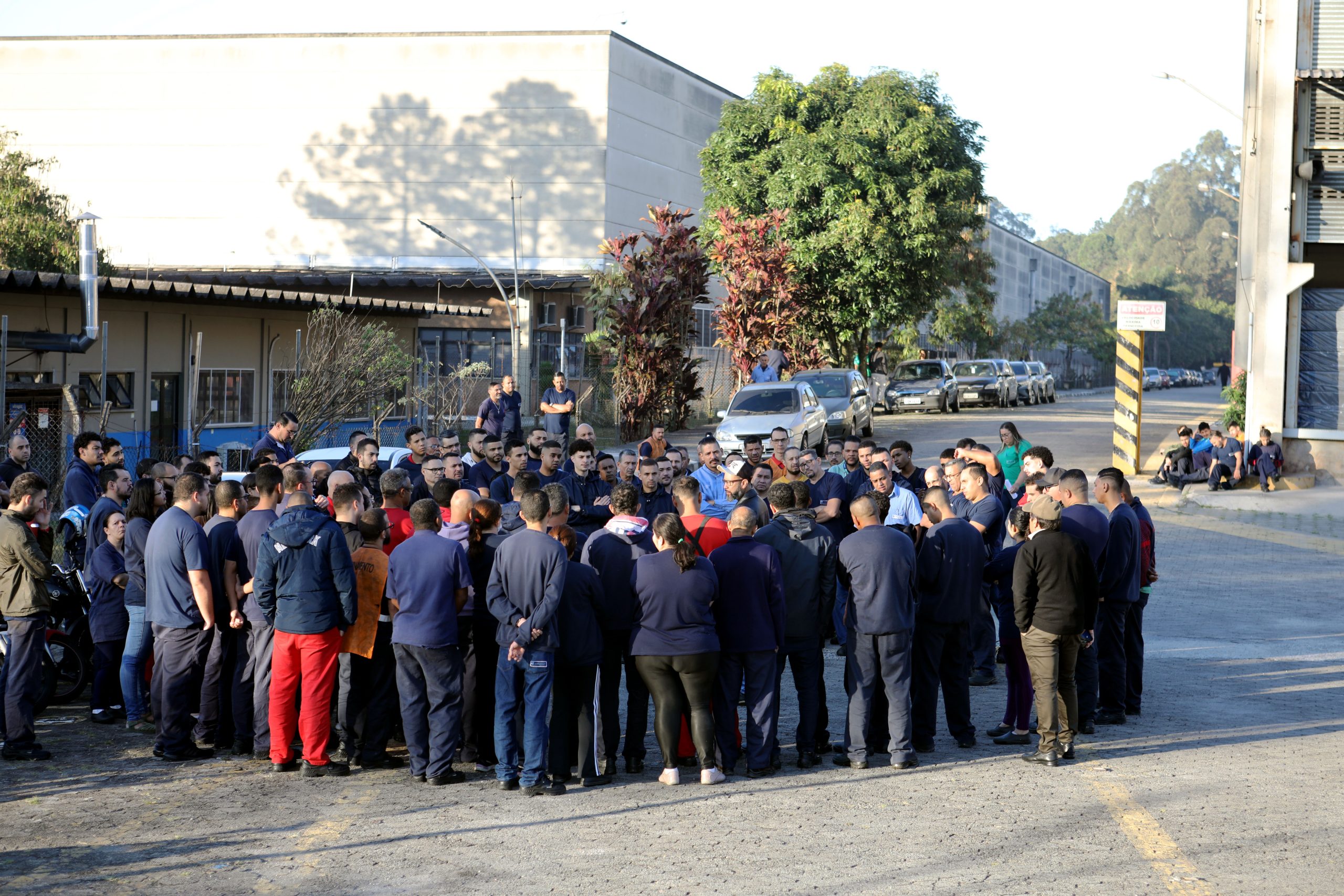 Assembleia sobre plano de saúde e cesta básica com os trabalhadores da Sankonfort Colhões  - Estrada Sadae Takagi, 1.500, Módulo 3 Galpão 2 – Bairro Cooperativa – São Bernardo do Campo / SP. Fotos Dino Santos. Brasil_13_06_2024