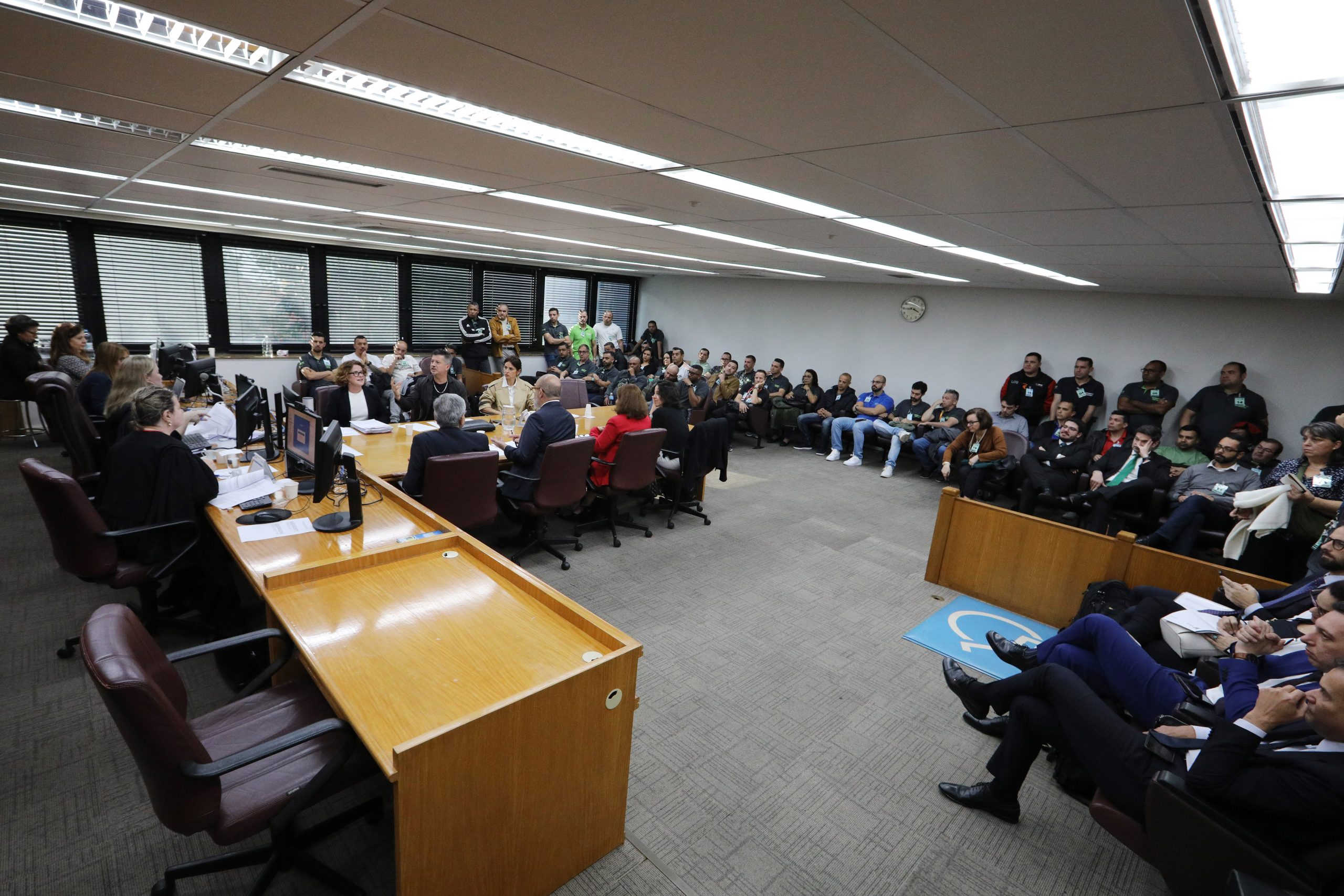 Segunda audiência de conciliação entre BASF e Sindicato dos Químicos do ABC no Tribunal Regional do Trabalho (TRT) - São Paulo - SP. Fotos Dino Santos. Brasil_03_07_2024.