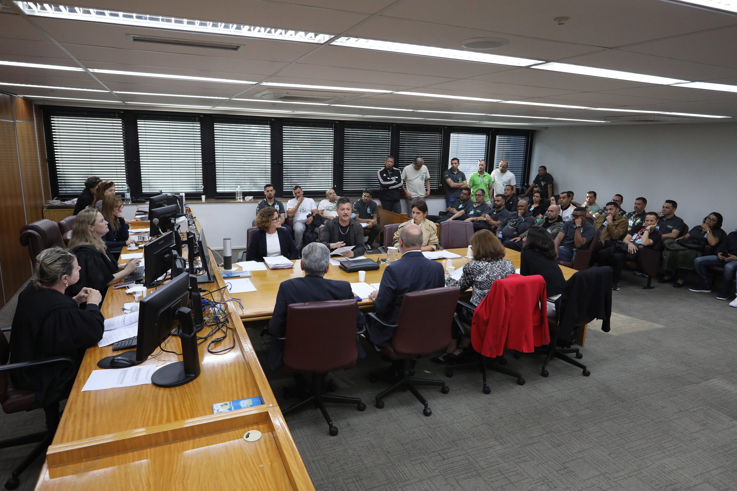 Segunda audiência de conciliação entre BASF e Sindicato dos Químicos do ABC no Tribunal Regional do Trabalho (TRT) - São Paulo - SP. Fotos Dino Santos. Brasil_03_07_2024.