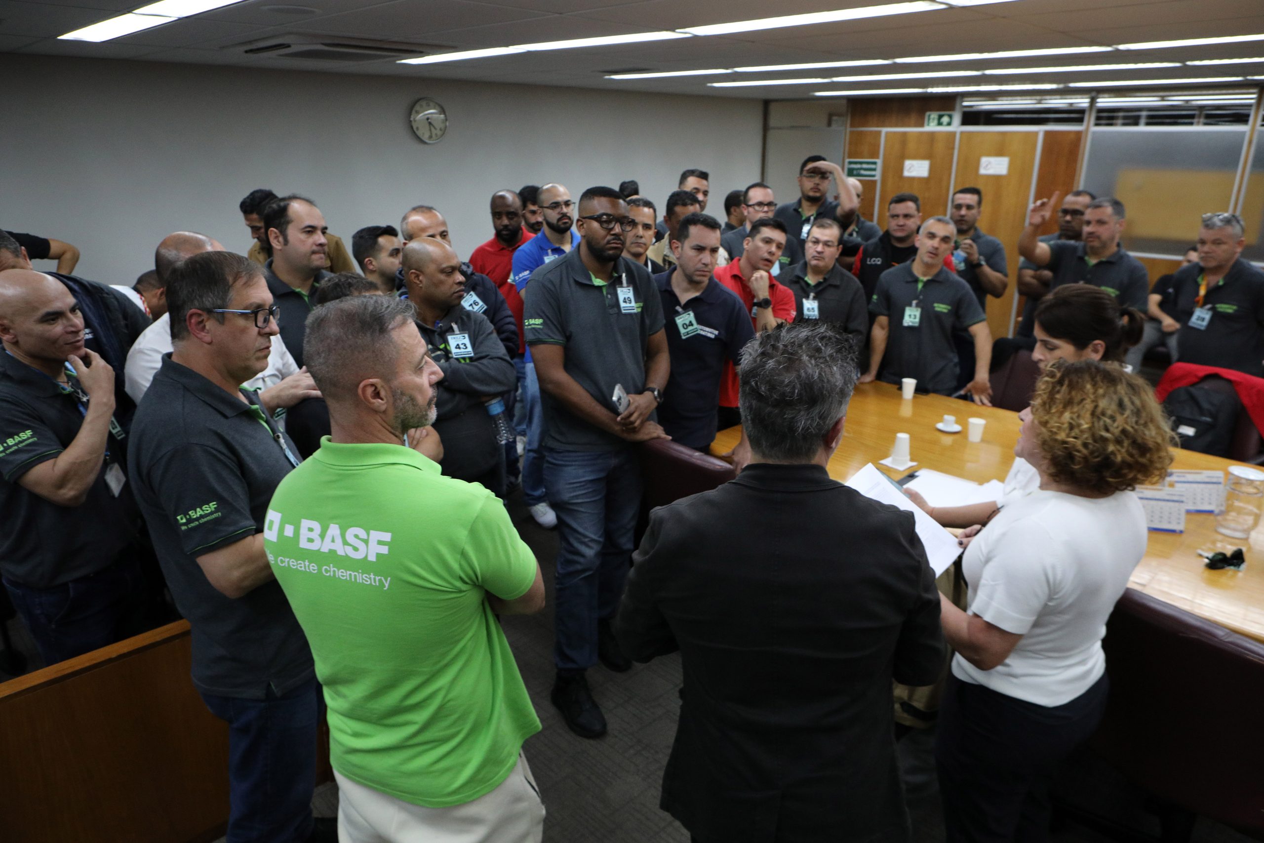 Segunda audiência de conciliação entre BASF e Sindicato dos Químicos do ABC no Tribunal Regional do Trabalho (TRT) - São Paulo - SP. Fotos Dino Santos. Brasil_03_07_2024.