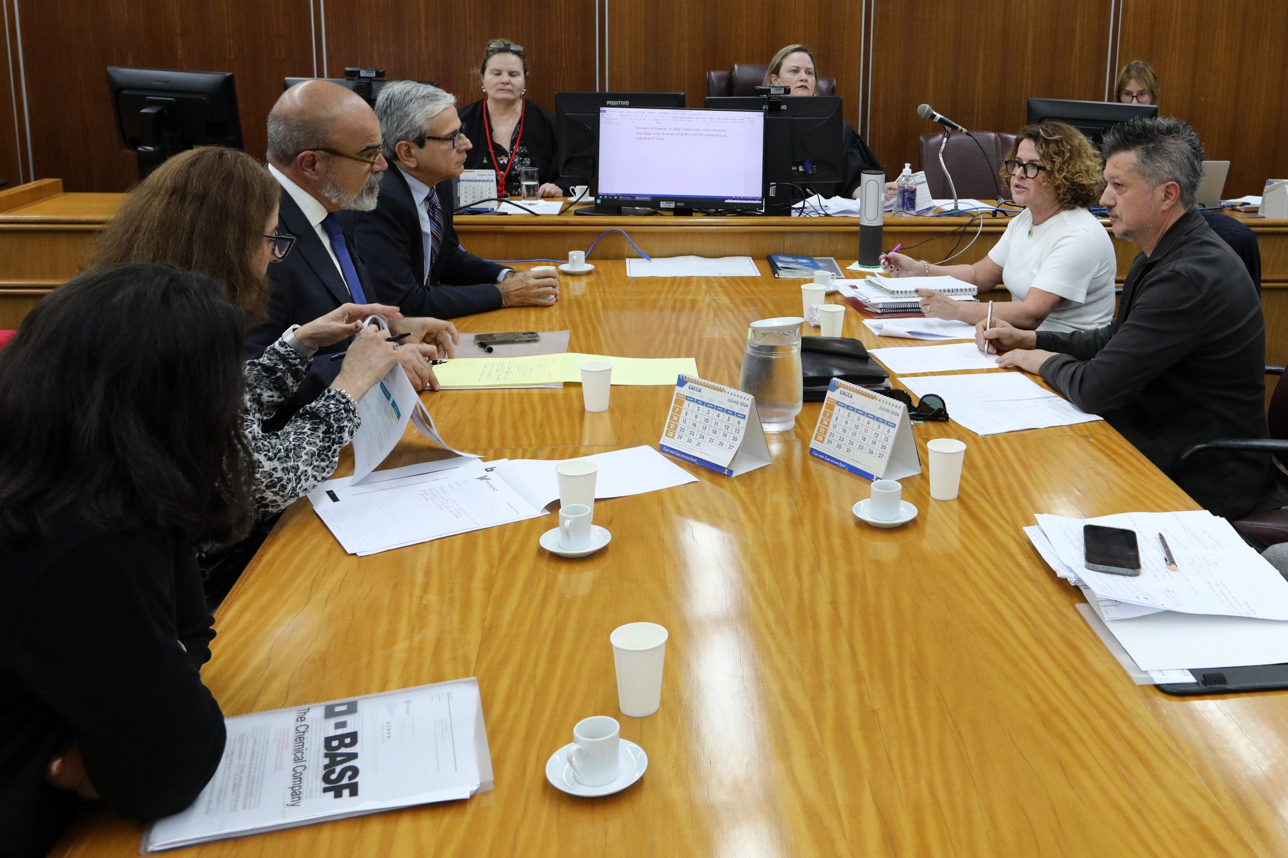 Segunda audiência de conciliação entre BASF e Sindicato dos Químicos do ABC no Tribunal Regional do Trabalho (TRT) - São Paulo - SP. Fotos Dino Santos. Brasil_03_07_2024.