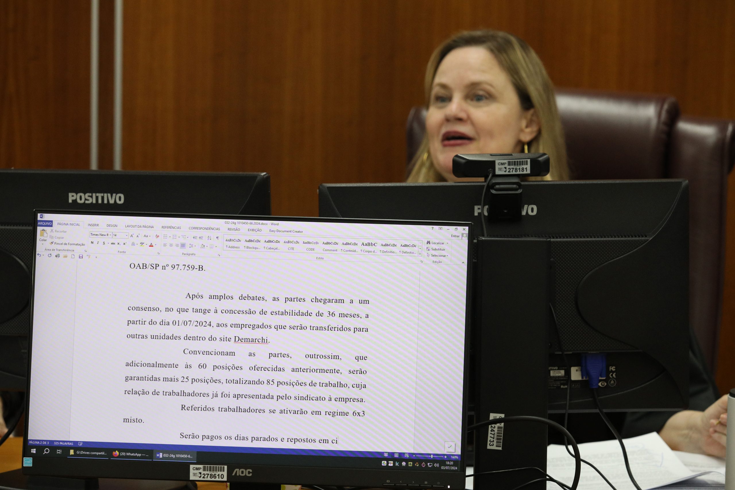 Segunda audiência de conciliação entre BASF e Sindicato dos Químicos do ABC no Tribunal Regional do Trabalho (TRT) - São Paulo - SP. Fotos Dino Santos. Brasil_03_07_2024.