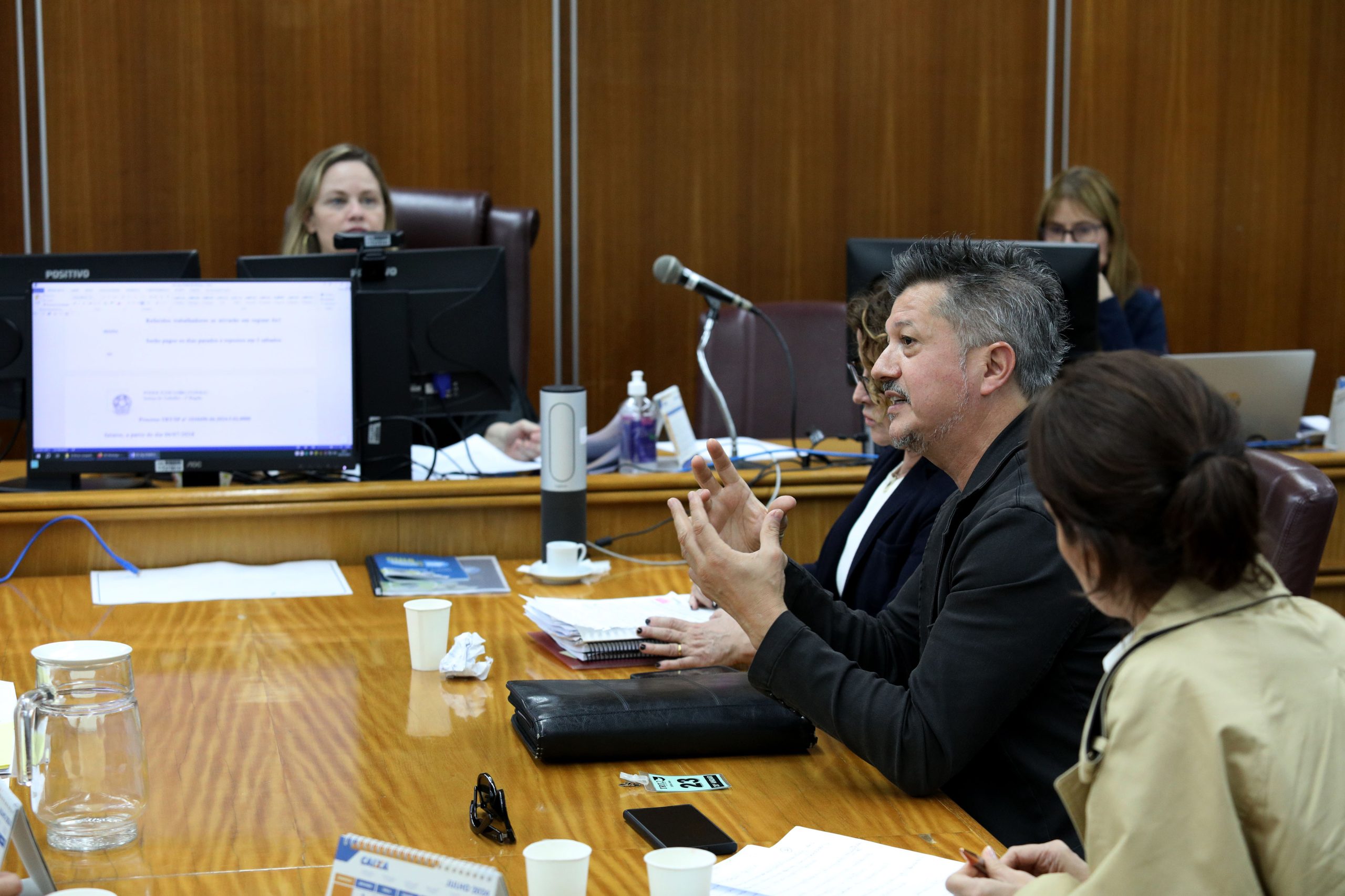 Segunda audiência de conciliação entre BASF e Sindicato dos Químicos do ABC no Tribunal Regional do Trabalho (TRT) - São Paulo - SP. Fotos Dino Santos. Brasil_03_07_2024.