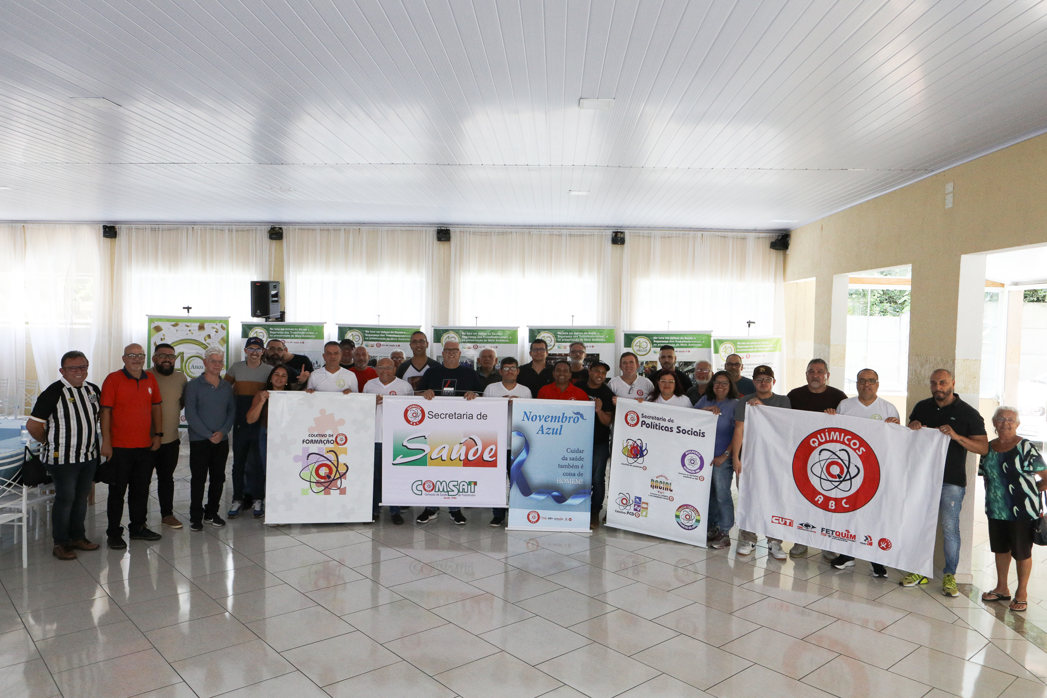 Seminário de Planejamento da COMSAT e palestra sobre a conscientização  a respeito de doenças masculinas com o Dr. Ivan Costa realizado na Chácara do Tatu.  Estrada Pouso Alegre, 169 Rio Grande da Serra. Fotos Dino Santos. BRASIL_12_11_2024.