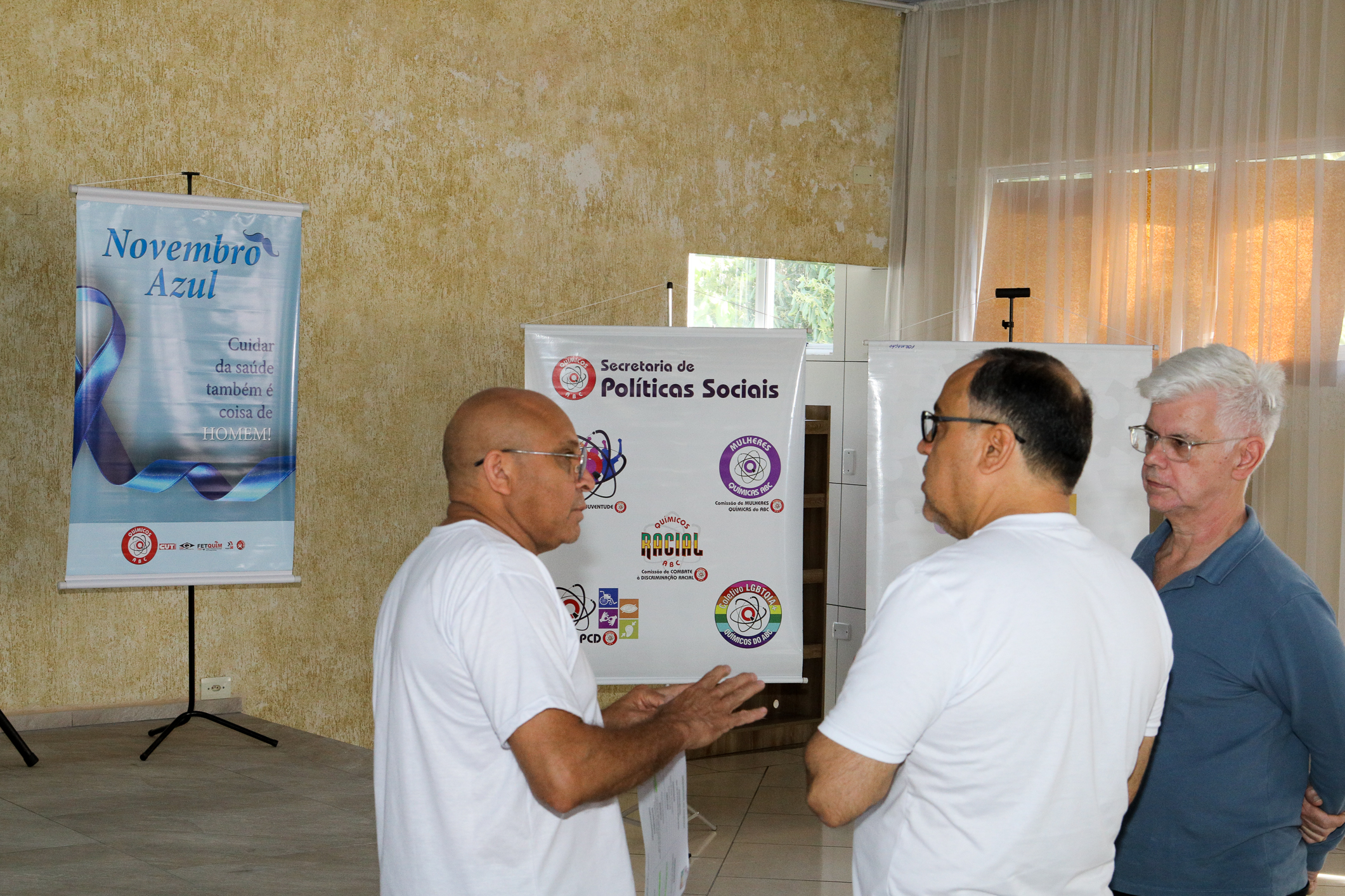 Seminário de Planejamento da COMSAT e palestra sobre a conscientização  a respeito de doenças masculinas com o Dr. Ivan Costa realizado na Chácara do Tatu.  Estrada Pouso Alegre, 169 Rio Grande da Serra. Fotos Dino Santos. BRASIL_12_11_2024.