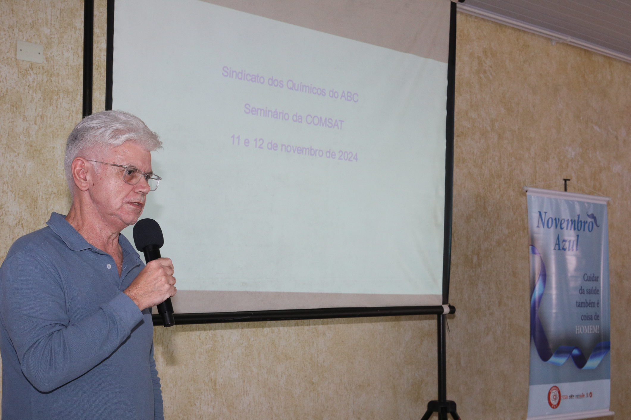 Seminário de Planejamento da COMSAT e palestra sobre a conscientização  a respeito de doenças masculinas com o Dr. Ivan Costa realizado na Chácara do Tatu.  Estrada Pouso Alegre, 169 Rio Grande da Serra. Fotos Dino Santos. BRASIL_12_11_2024.