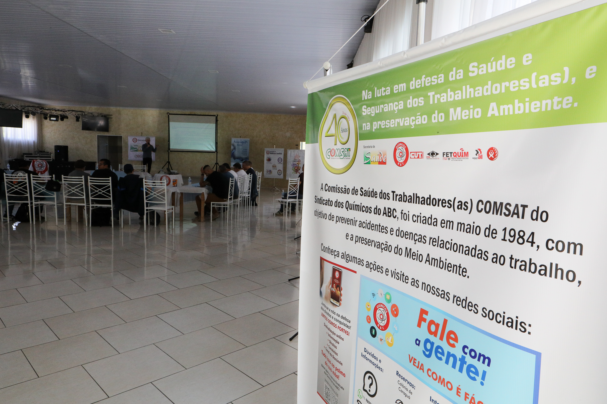 Seminário de Planejamento da COMSAT e palestra sobre a conscientização  a respeito de doenças masculinas com o Dr. Ivan Costa realizado na Chácara do Tatu.  Estrada Pouso Alegre, 169 Rio Grande da Serra. Fotos Dino Santos. BRASIL_12_11_2024.