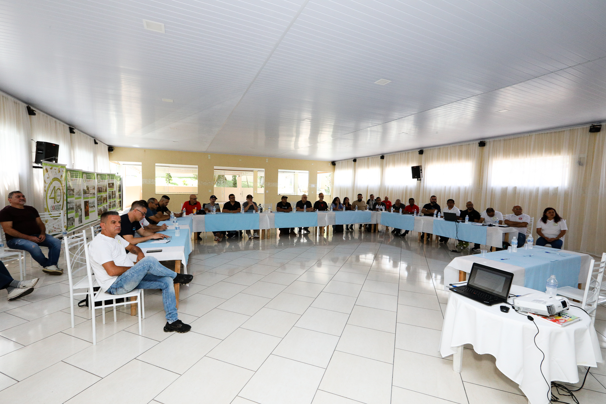 Seminário de Planejamento da COMSAT e palestra sobre a conscientização  a respeito de doenças masculinas com o Dr. Ivan Costa realizado na Chácara do Tatu.  Estrada Pouso Alegre, 169 Rio Grande da Serra. Fotos Dino Santos. BRASIL_12_11_2024.