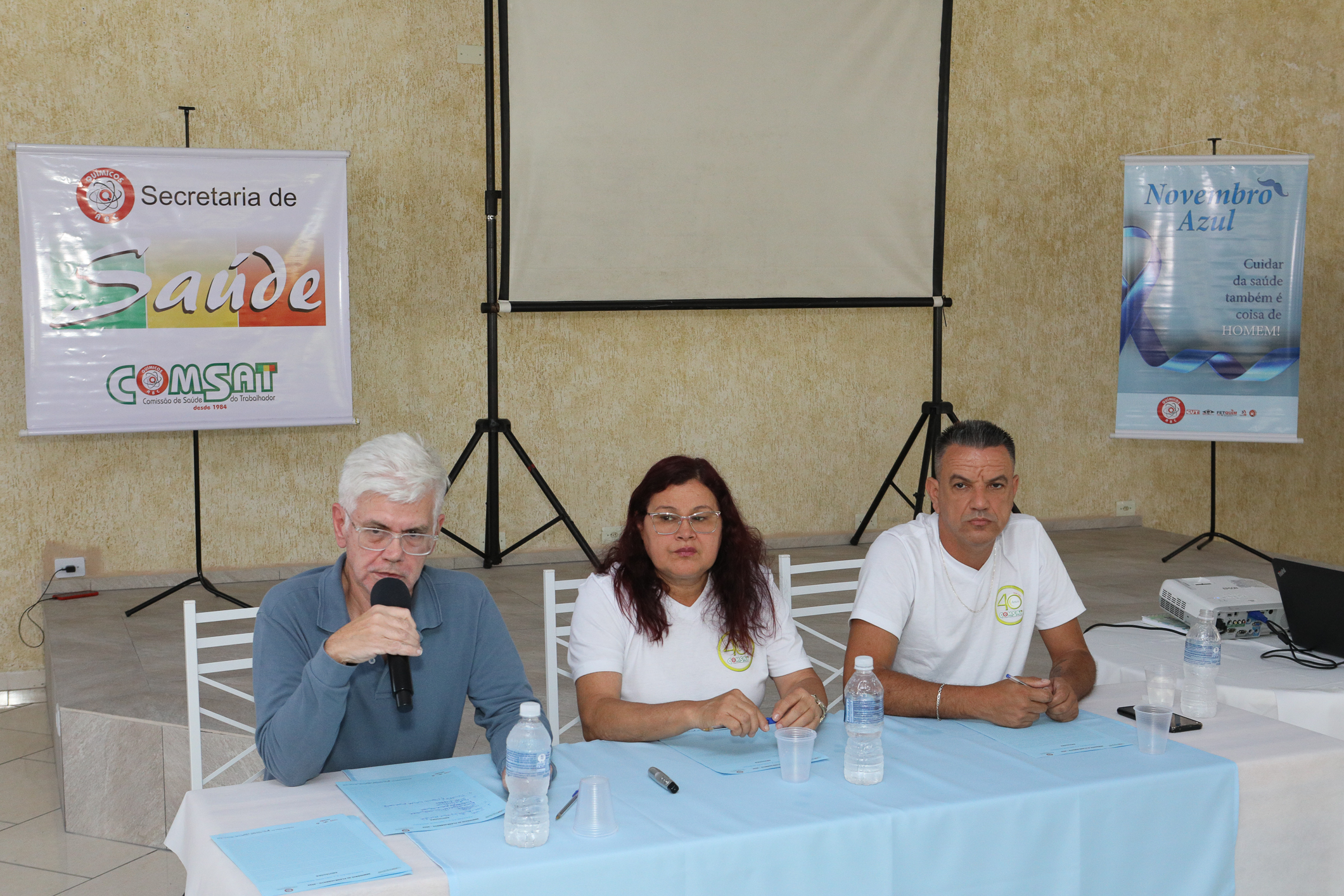 Seminário de Planejamento da COMSAT e palestra sobre a conscientização  a respeito de doenças masculinas com o Dr. Ivan Costa realizado na Chácara do Tatu.  Estrada Pouso Alegre, 169 Rio Grande da Serra. Fotos Dino Santos. BRASIL_12_11_2024.