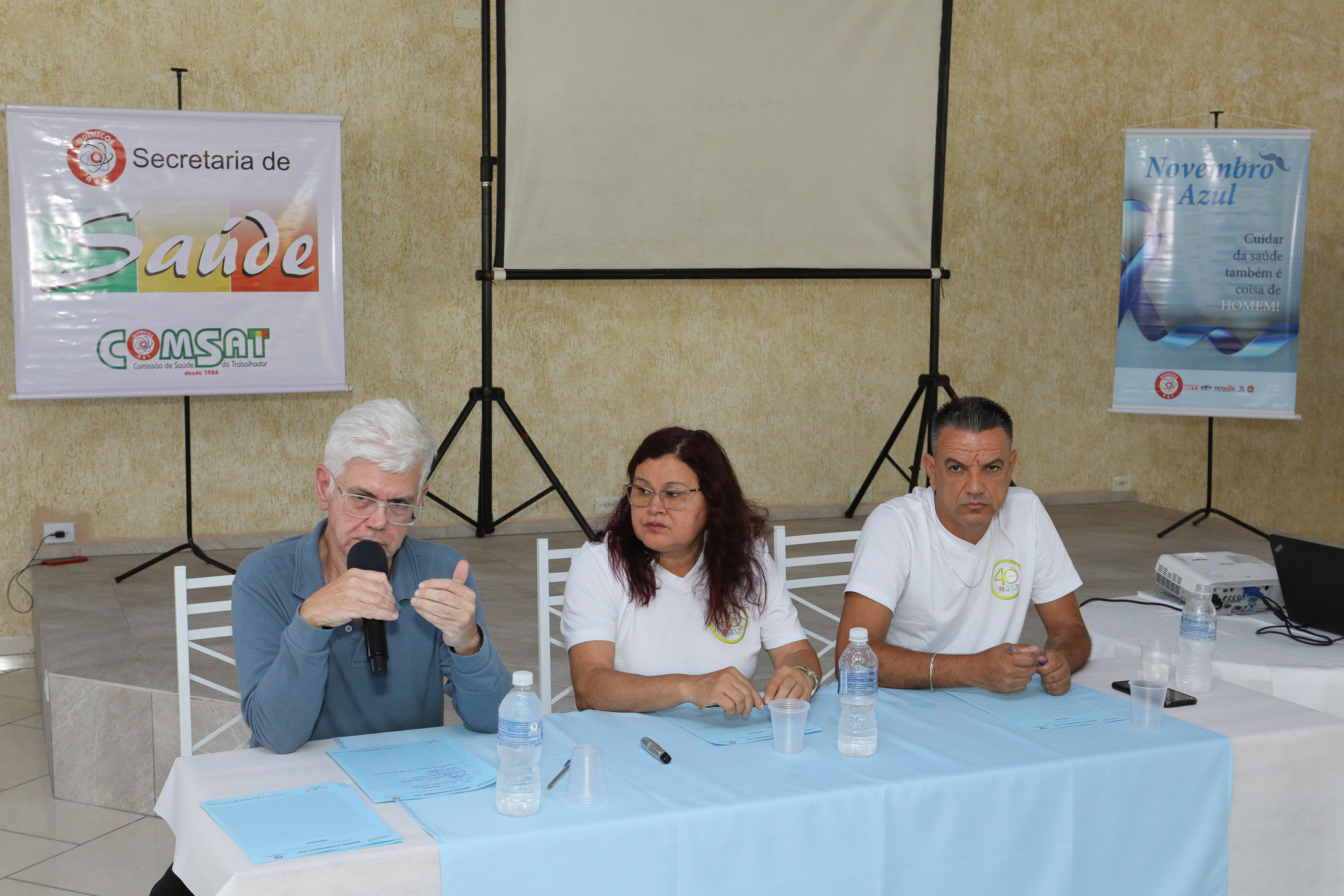 Seminário de Planejamento da COMSAT e palestra sobre a conscientização  a respeito de doenças masculinas com o Dr. Ivan Costa realizado na Chácara do Tatu.  Estrada Pouso Alegre, 169 Rio Grande da Serra. Fotos Dino Santos. BRASIL_12_11_2024.