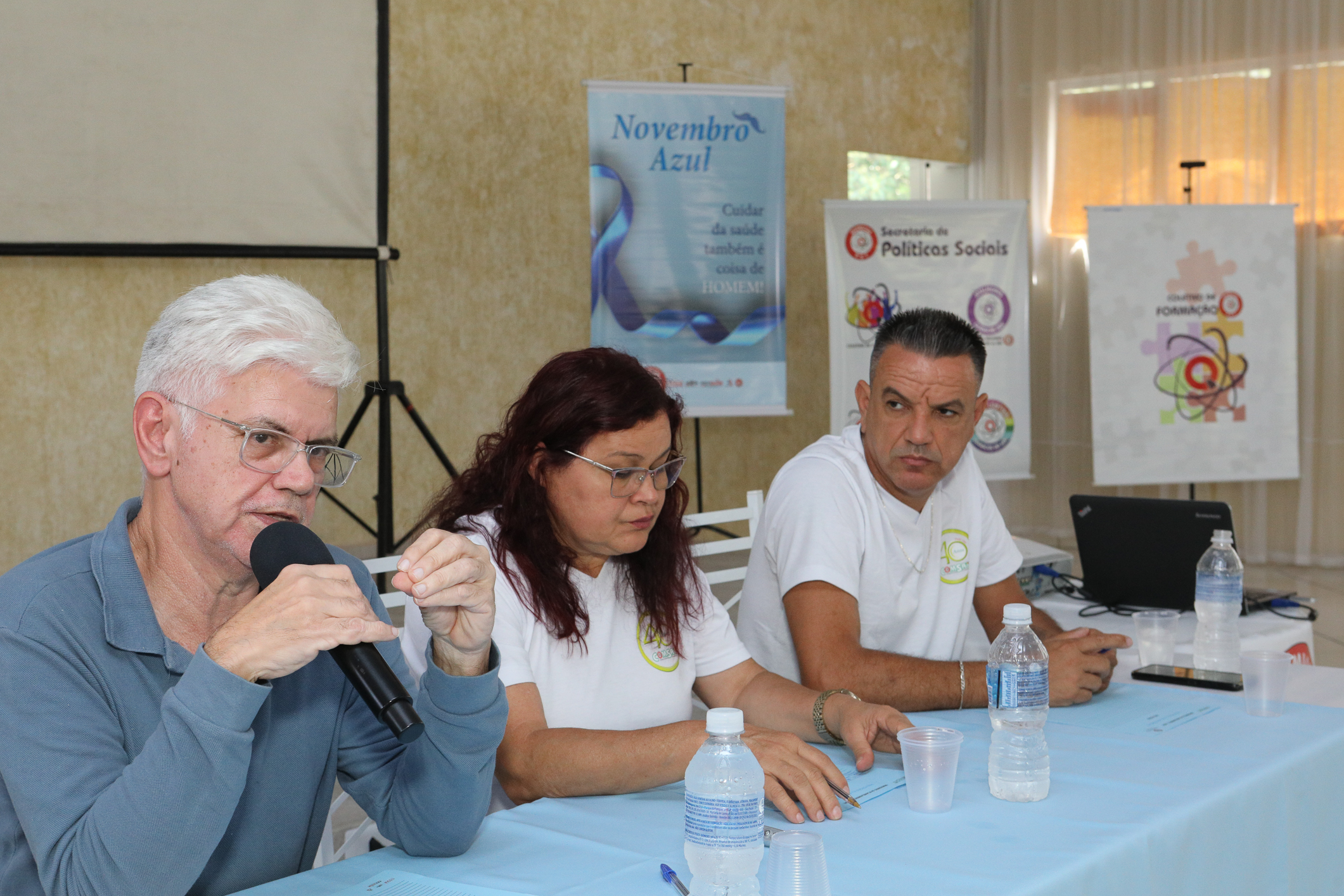 Seminário de Planejamento da COMSAT e palestra sobre a conscientização  a respeito de doenças masculinas com o Dr. Ivan Costa realizado na Chácara do Tatu.  Estrada Pouso Alegre, 169 Rio Grande da Serra. Fotos Dino Santos. BRASIL_12_11_2024.