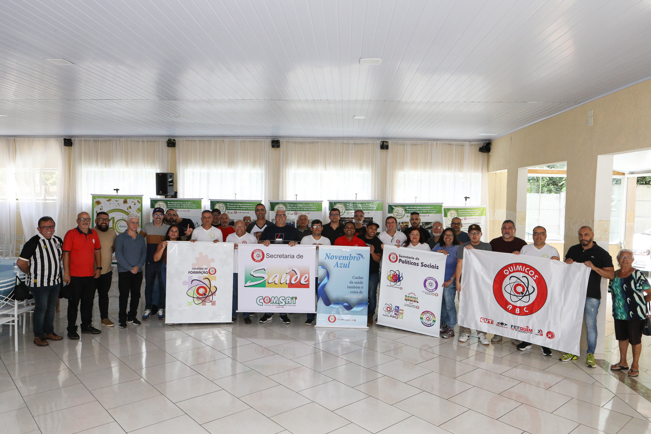 Seminário de Planejamento da COMSAT e palestra sobre a conscientização  a respeito de doenças masculinas com o Dr. Ivan Costa realizado na Chácara do Tatu.  Estrada Pouso Alegre, 169 Rio Grande da Serra. Fotos Dino Santos. BRASIL_12_11_2024.