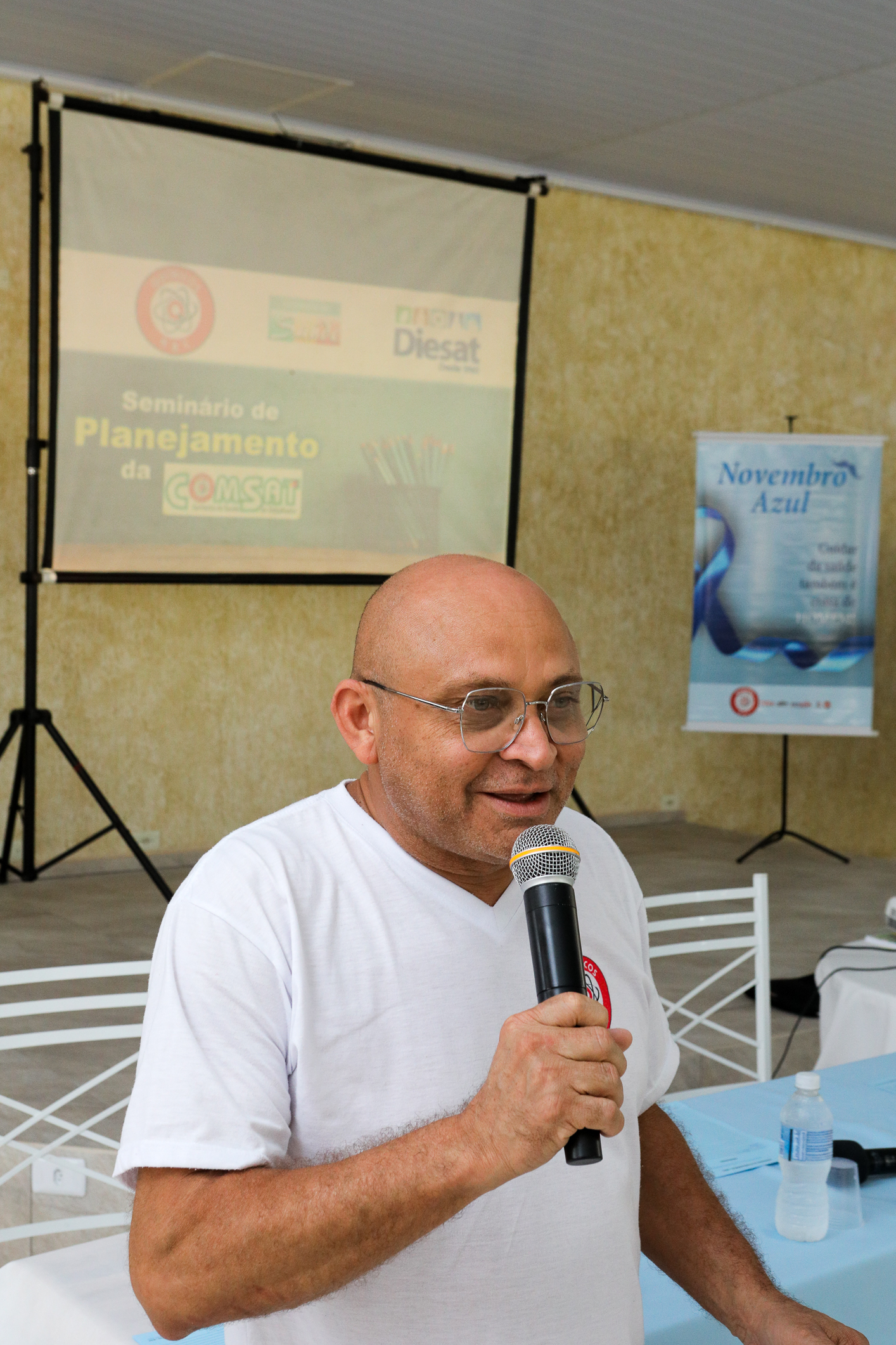 Seminário de Planejamento da COMSAT e palestra sobre a conscientização  a respeito de doenças masculinas com o Dr. Ivan Costa realizado na Chácara do Tatu.  Estrada Pouso Alegre, 169 Rio Grande da Serra. Fotos Dino Santos. BRASIL_12_11_2024.