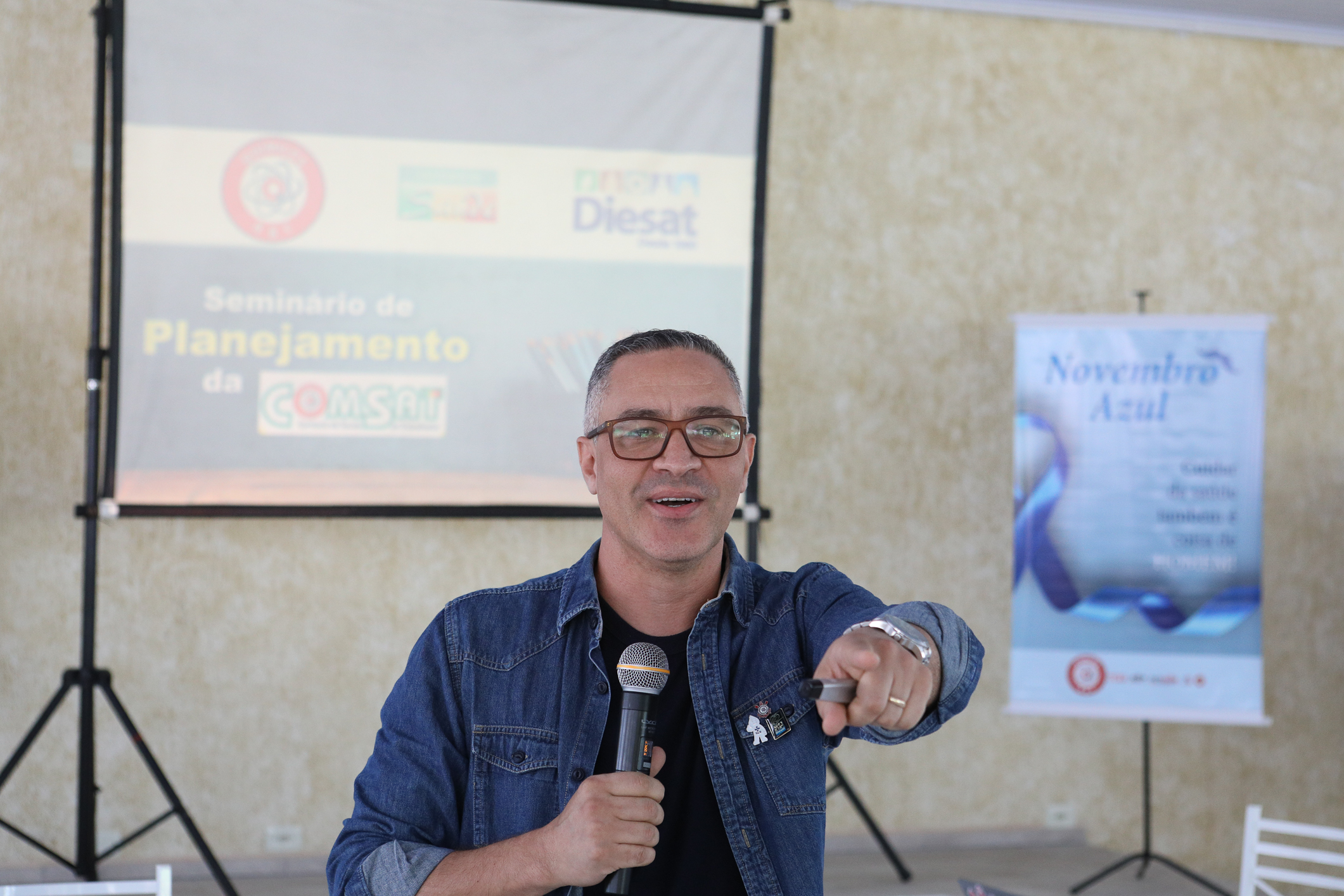 Seminário de Planejamento da COMSAT e palestra sobre a conscientização  a respeito de doenças masculinas com o Dr. Ivan Costa realizado na Chácara do Tatu.  Estrada Pouso Alegre, 169 Rio Grande da Serra. Fotos Dino Santos. BRASIL_12_11_2024.