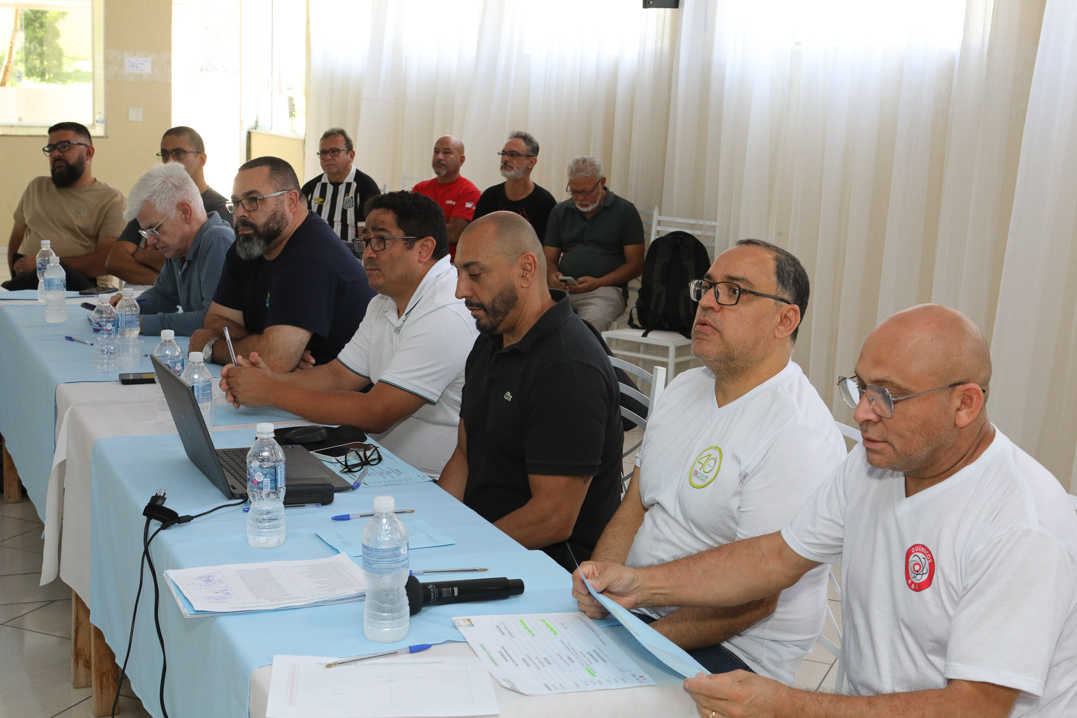 Seminário de Planejamento da COMSAT e palestra sobre a conscientização  a respeito de doenças masculinas com o Dr. Ivan Costa realizado na Chácara do Tatu.  Estrada Pouso Alegre, 169 Rio Grande da Serra. Fotos Dino Santos. BRASIL_12_11_2024.