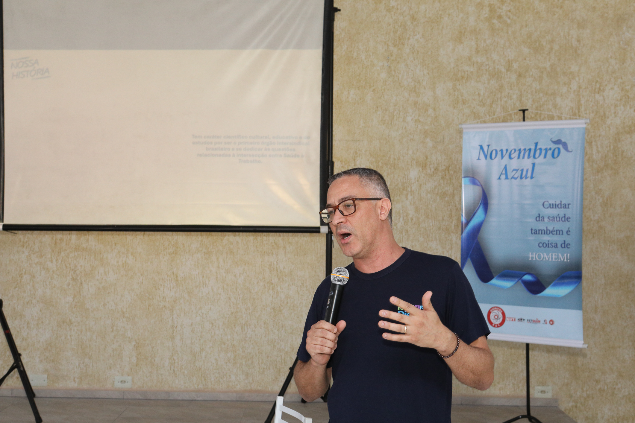 Seminário de Planejamento da COMSAT e palestra sobre a conscientização  a respeito de doenças masculinas com o Dr. Ivan Costa realizado na Chácara do Tatu.  Estrada Pouso Alegre, 169 Rio Grande da Serra. Fotos Dino Santos. BRASIL_12_11_2024.