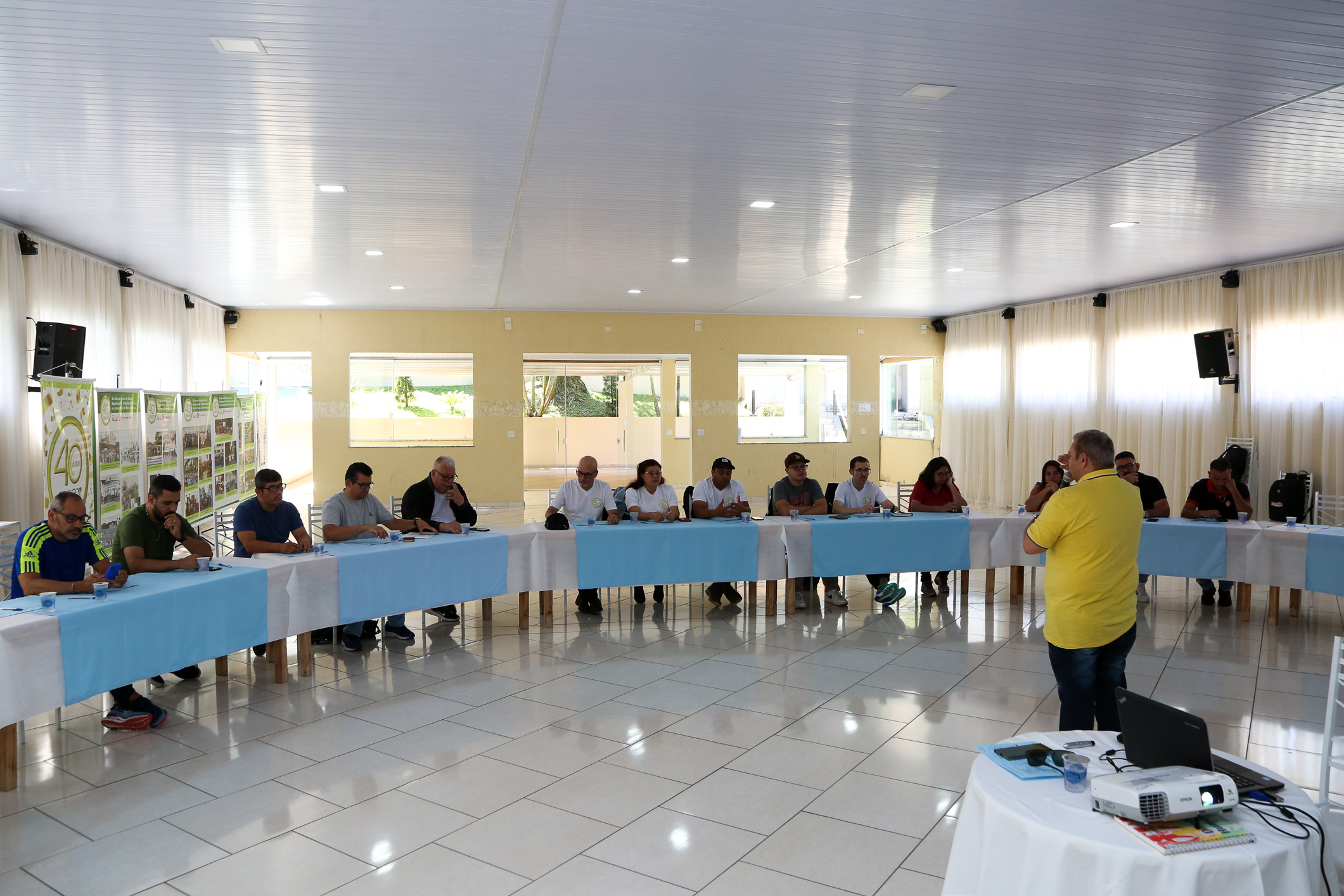 Seminário de Planejamento da COMSAT e palestra sobre a conscientização  a respeito de doenças masculinas com o Dr. Ivan Costa realizado na Chácara do Tatu.  Estrada Pouso Alegre, 169 Rio Grande da Serra. Fotos Dino Santos. BRASIL_12_11_2024.