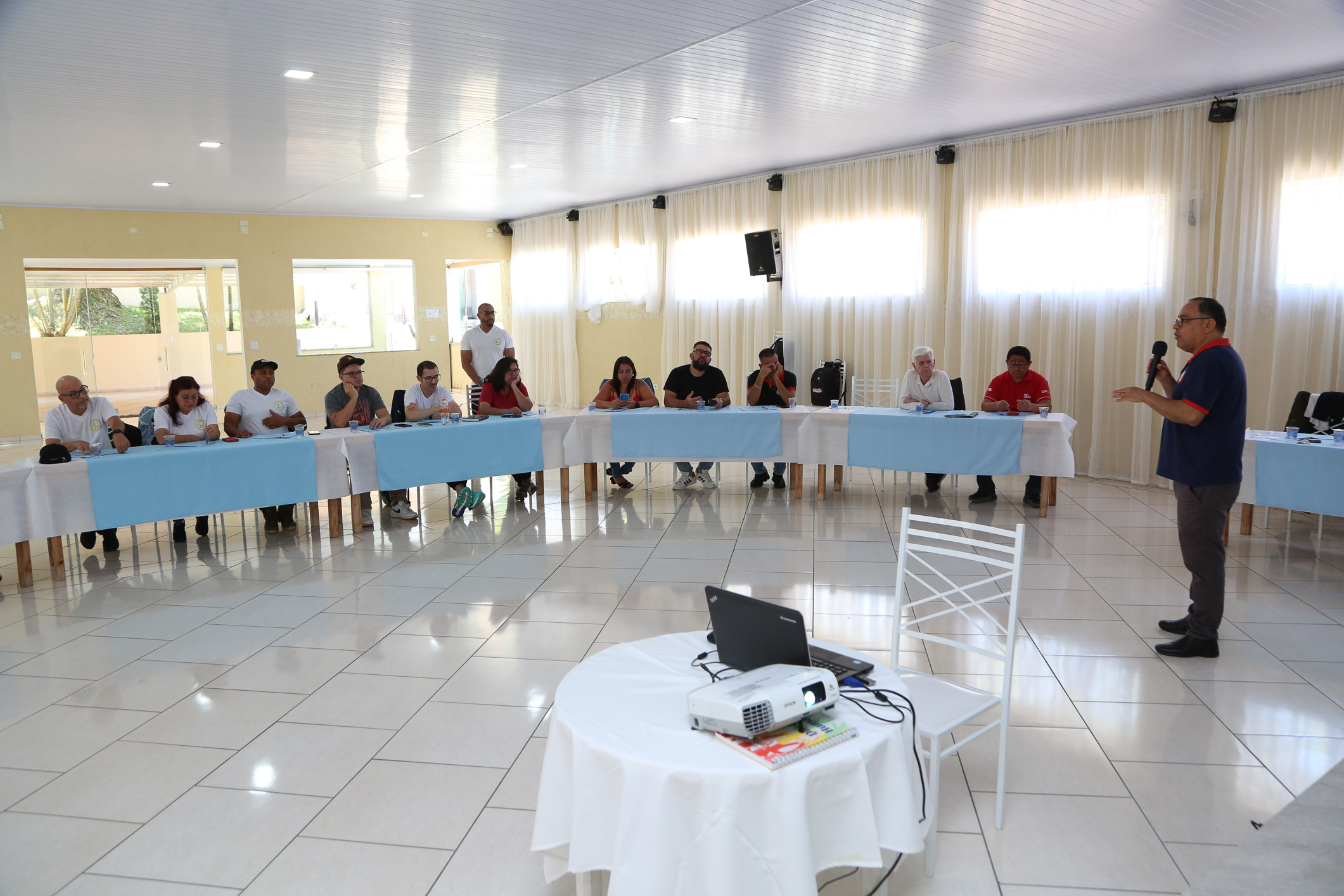 Seminário de Planejamento da COMSAT e palestra sobre a conscientização  a respeito de doenças masculinas com o Dr. Ivan Costa realizado na Chácara do Tatu.  Estrada Pouso Alegre, 169 Rio Grande da Serra. Fotos Dino Santos. BRASIL_12_11_2024.