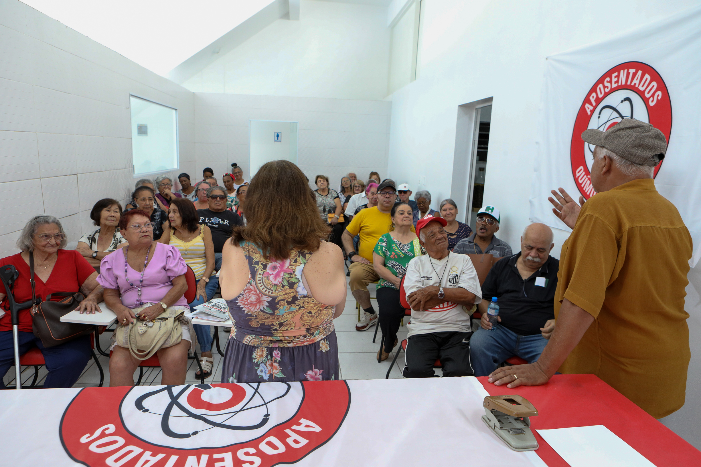 Assembleia da Associação dos Aposentados e Pensionistas Químicos do ABC.R. Victório Chiarotti, 563 - Jardim Bela Vista, Mauá/SP. Fotos Dino Santos. Brasil_21_02_2025.