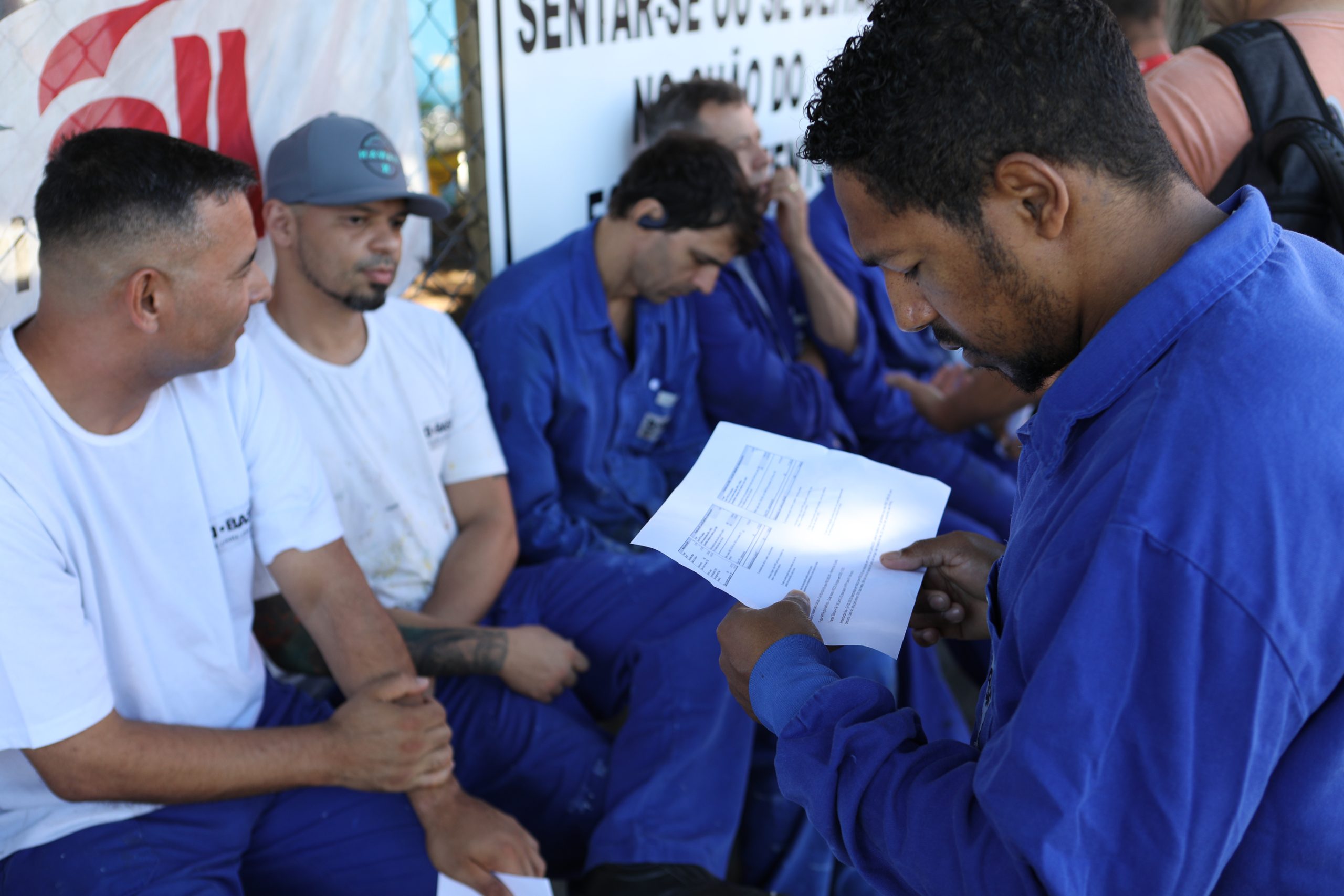 Assembleia de PLR realizada na Portaria 2 com os três turnos e admistrativo. Fotos Dino Santos. Brasil_06_03_2025.