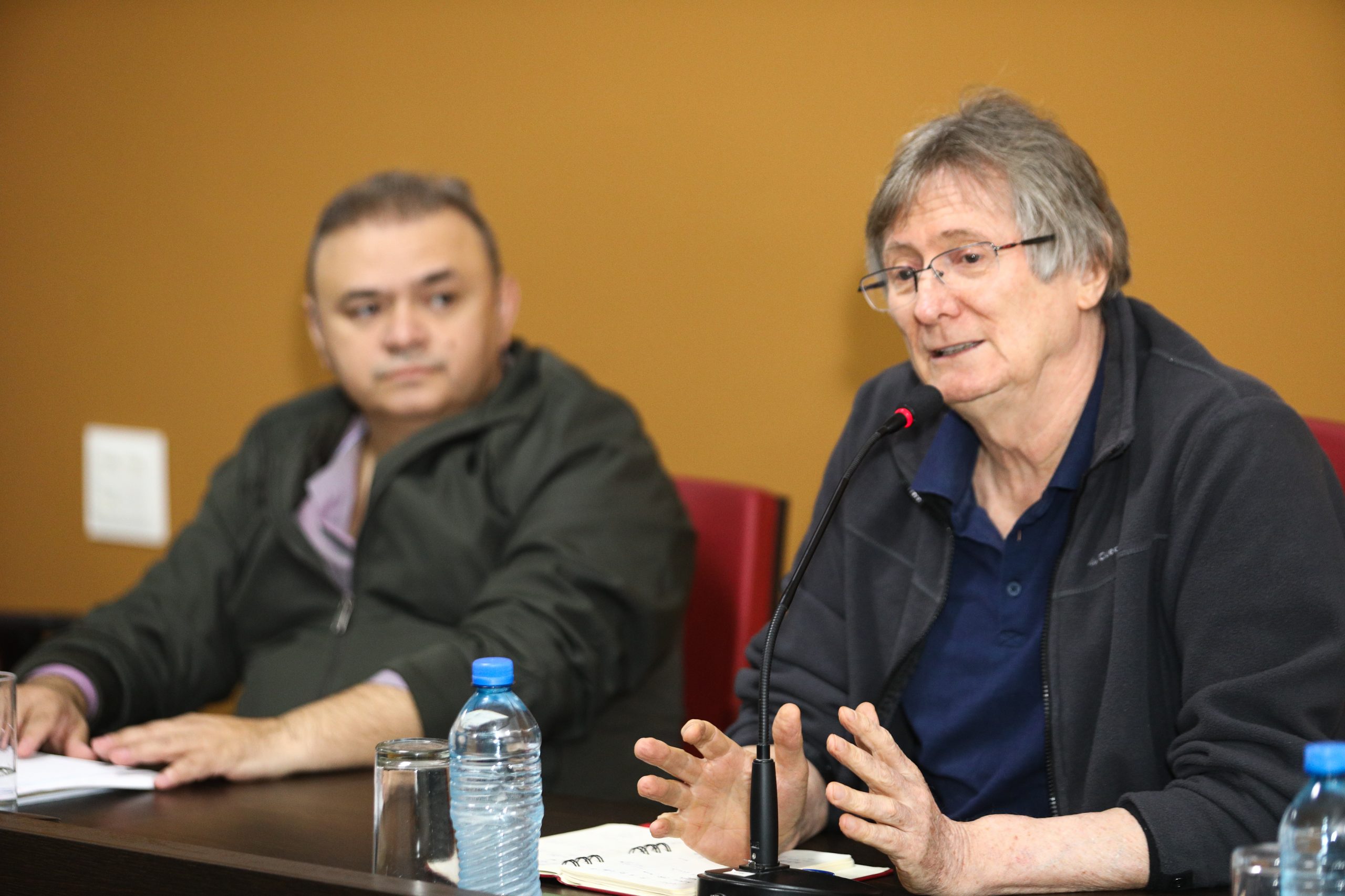 Palestra como Prof. Dr. José Dari Krein Especialista da Unicamp fala sobre enfraquecimento sindical, informalidade e desafios para a mobilização. Fotos Dino Santos. Brasil_07_07_2025.