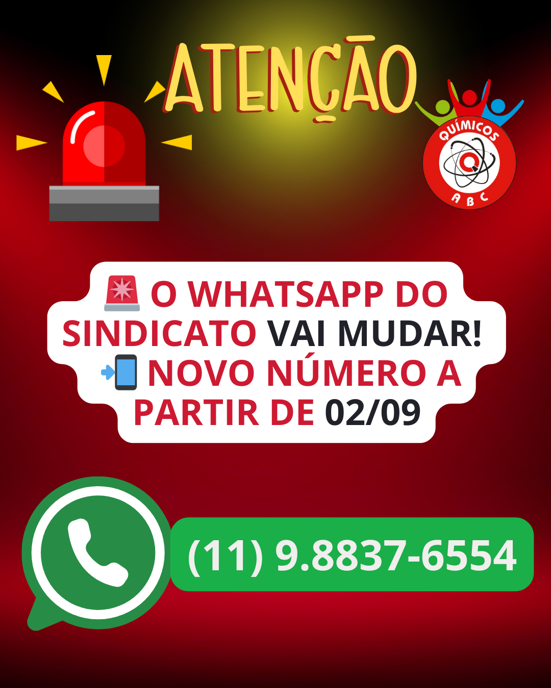 WhatsApp do Sindicato