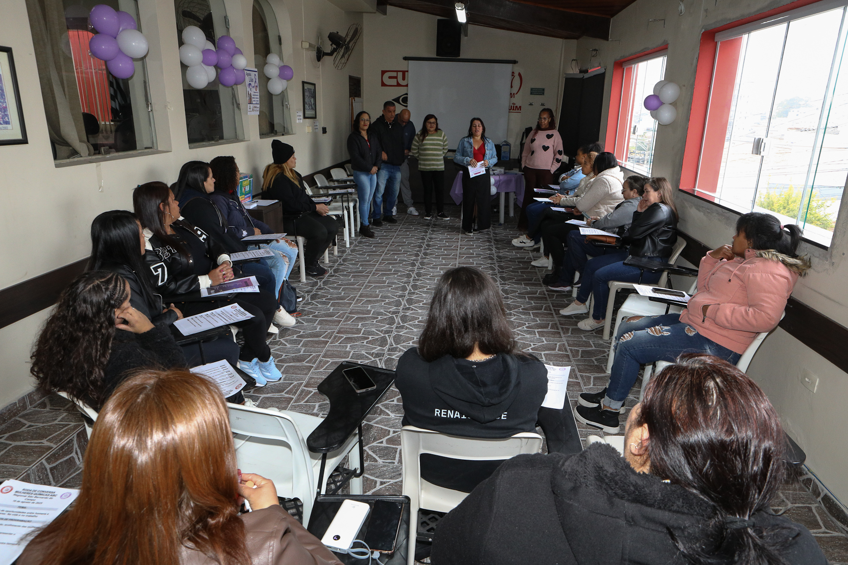 2º Roda de Conversa entre as mulheres Químicas do ABC com o tema Igualdade de oportunidade entre homens e mulheres no trabalho e na vida realizado na regional de São Bernardo do Campo-SP. Fotos Dino Santos. Brasil_16_08_ 2025.