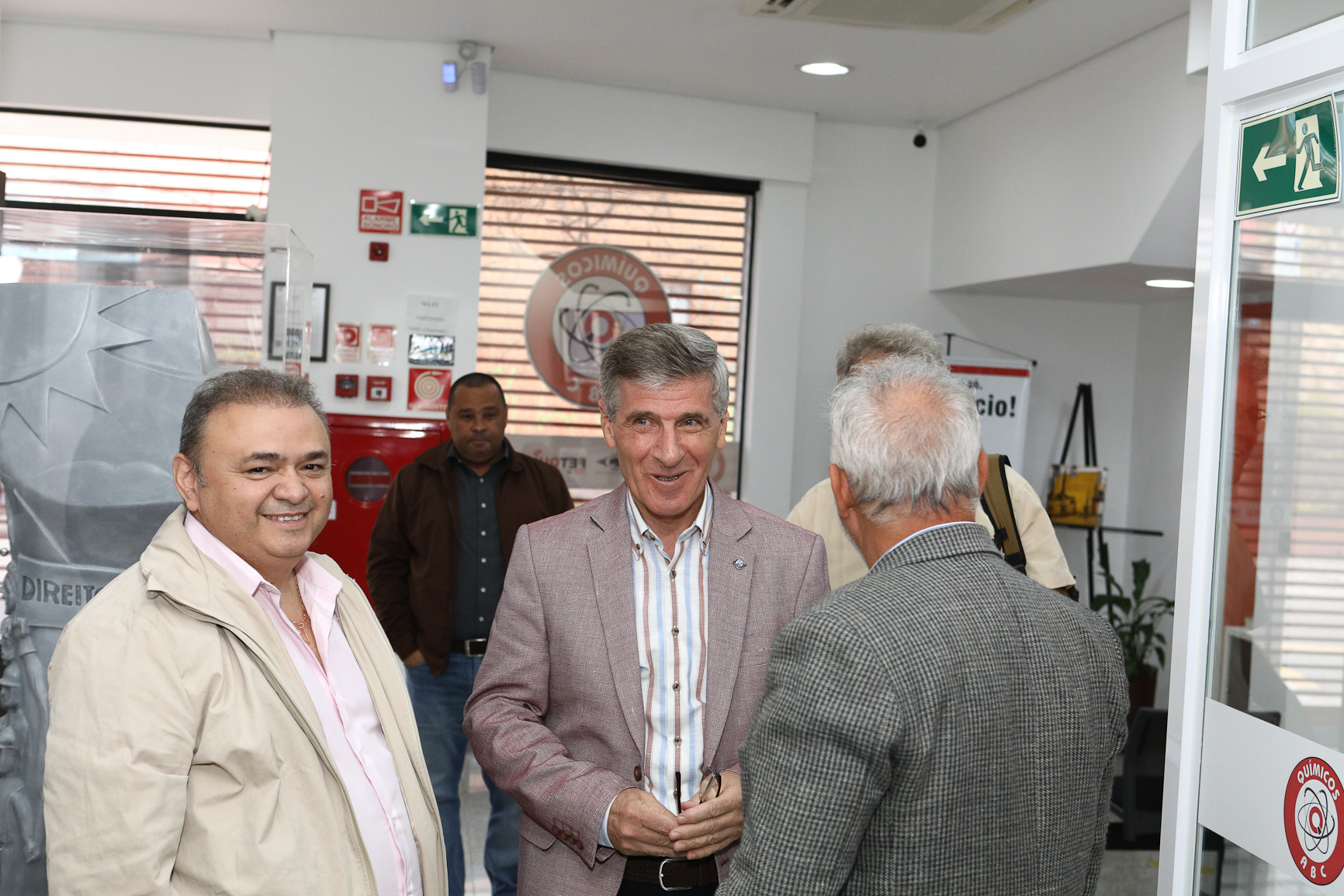 Visita da delegação Turca no colegiado da direção na Sede do Sindicato. Rua Senador Flaquer, 813 - Centro de Santo André-SP. Fotos Dino Santos. Brasil_04_08_2025.