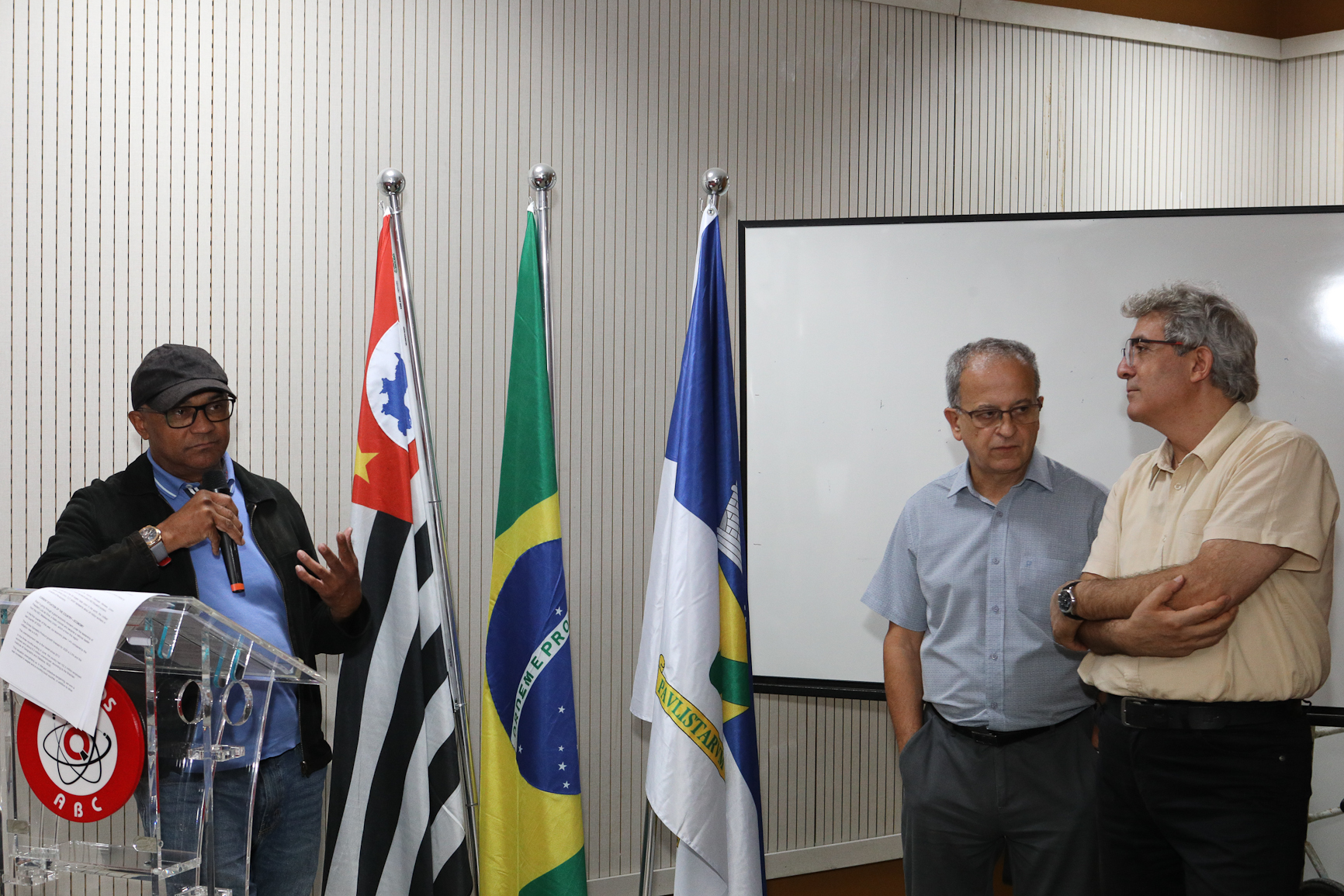 Visita da delegação Turca no colegiado da direção na Sede do Sindicato. Rua Senador Flaquer, 813 - Centro de Santo André-SP. Fotos Dino Santos. Brasil_04_08_2025.