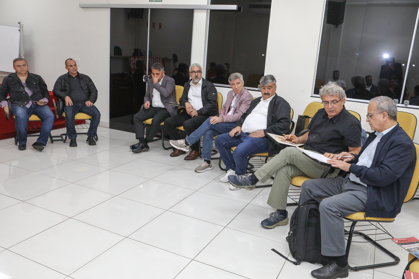 FETQUIM, Unificados e Químicos do ABC recebem delegação de Sindicalistas da Petrol IS, da Turquia. Fotos Dino Santos. Brasil_05_08_2025.