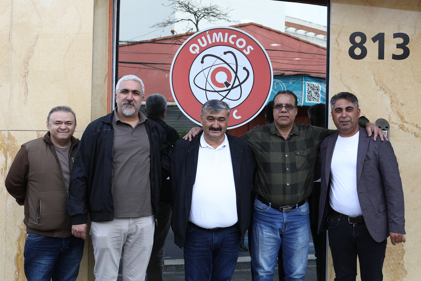 Intercambio com a delegação Turca no Sindicato dos Químicos do ABC para trocar experiência na formação de novos dirigentes na Sede do Sindicato. Rua Senador Fláquer, 813 - Centro de Santo André-SP. Fotos Dino Santos. Brasil_06_08_2025.