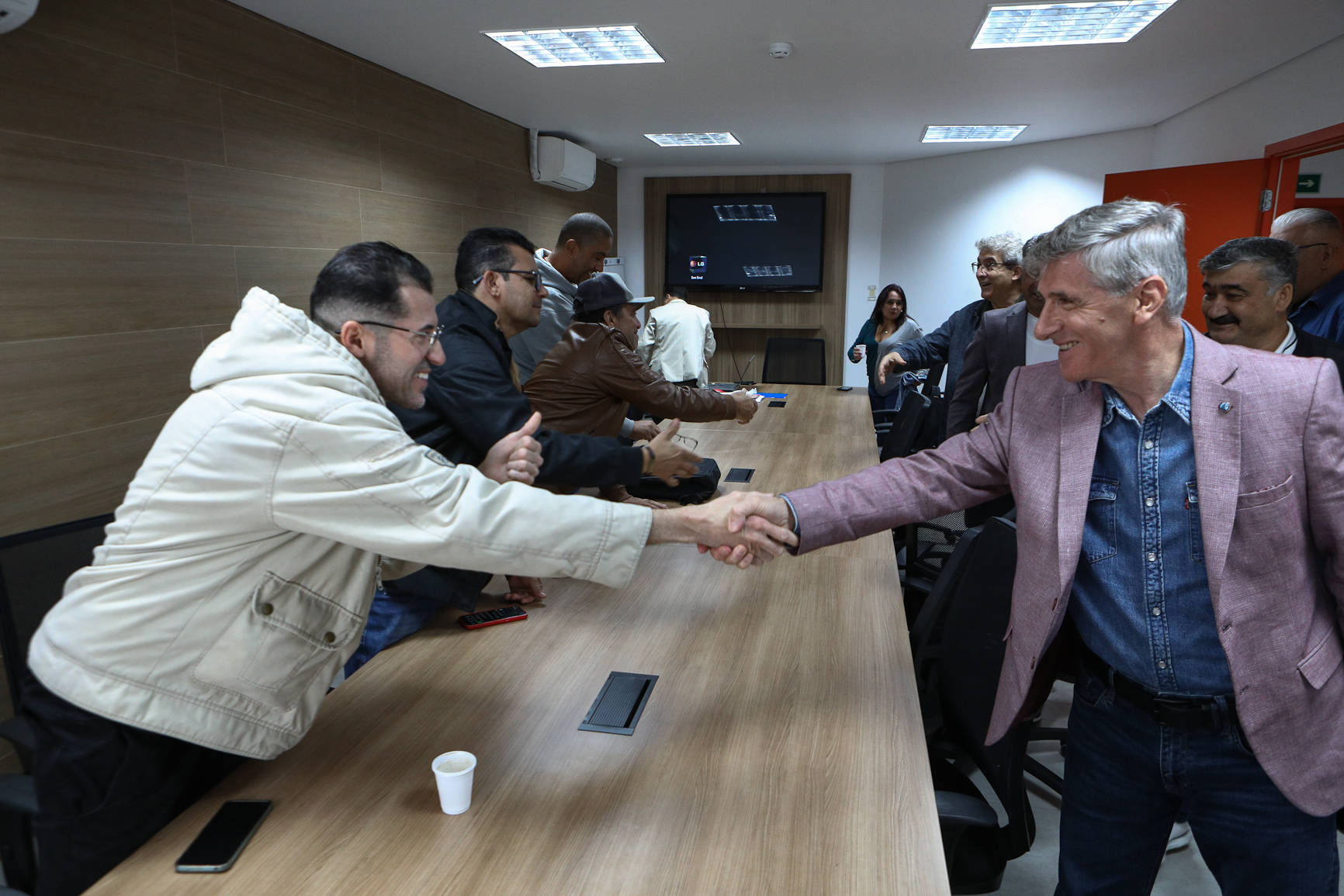 Intercambio com a delegação Turca no Sindicato dos Químicos do ABC para trocar experiência na formação de novos dirigentes na Sede do Sindicato. Rua Senador Fláquer, 813 - Centro de Santo André-SP. Fotos Dino Santos. Brasil_06_08_2025.