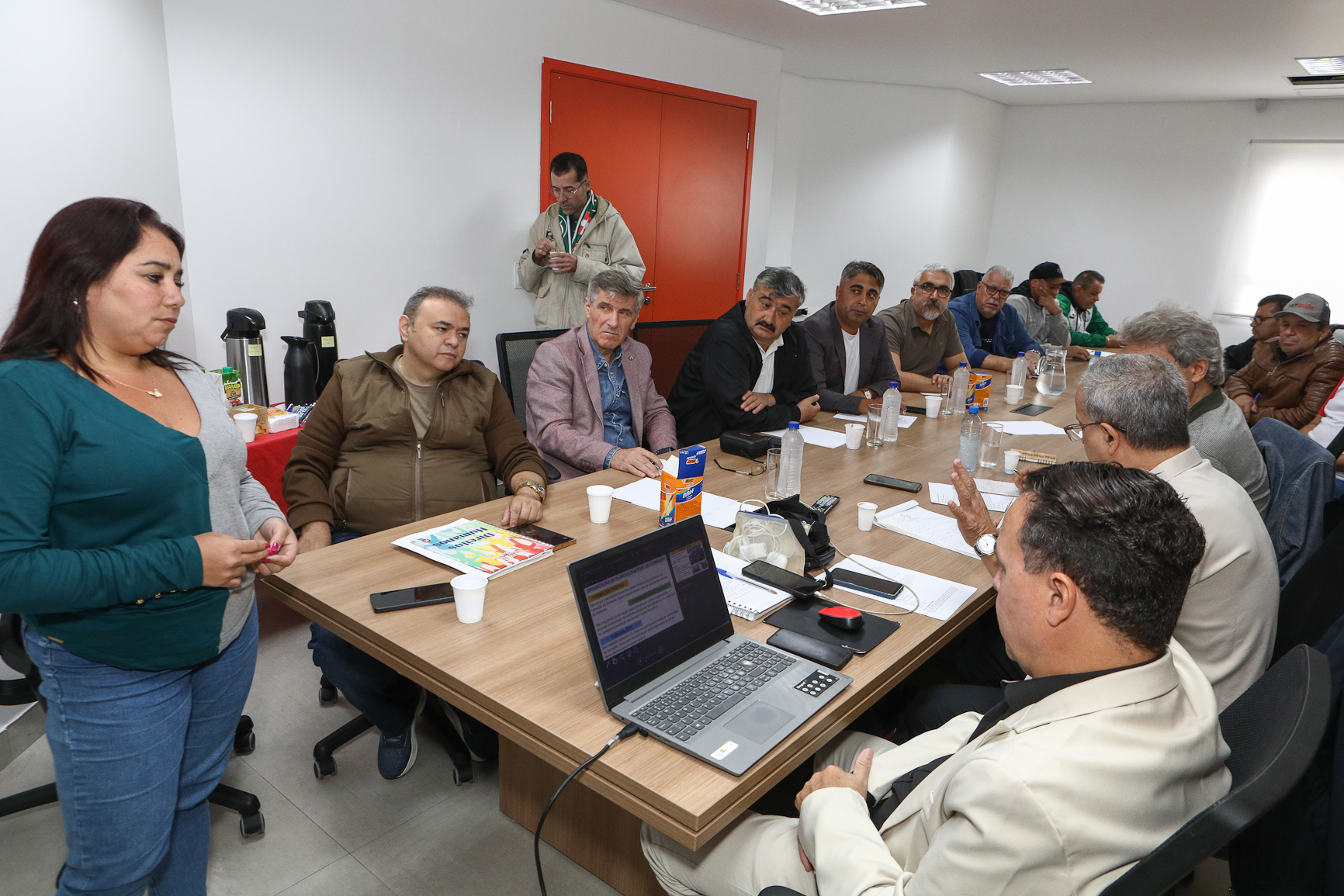 Intercambio com a delegação Turca no Sindicato dos Químicos do ABC para trocar experiência na formação de novos dirigentes na Sede do Sindicato. Rua Senador Fláquer, 813 - Centro de Santo André-SP. Fotos Dino Santos. Brasil_06_08_2025.