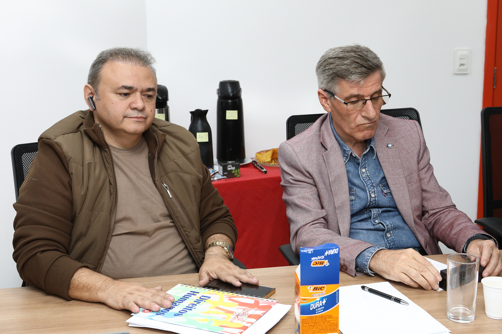 Intercambio com a delegação Turca no Sindicato dos Químicos do ABC para trocar experiência na formação de novos dirigentes na Sede do Sindicato. Rua Senador Fláquer, 813 - Centro de Santo André-SP. Fotos Dino Santos. Brasil_06_08_2025.