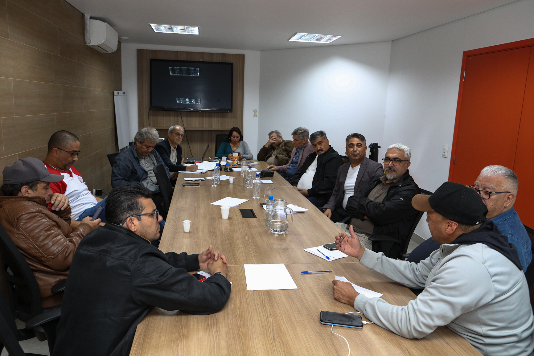 Intercambio com a delegação Turca no Sindicato dos Químicos do ABC para trocar experiência na formação de novos dirigentes na Sede do Sindicato. Rua Senador Fláquer, 813 - Centro de Santo André-SP. Fotos Dino Santos. Brasil_06_08_2025.