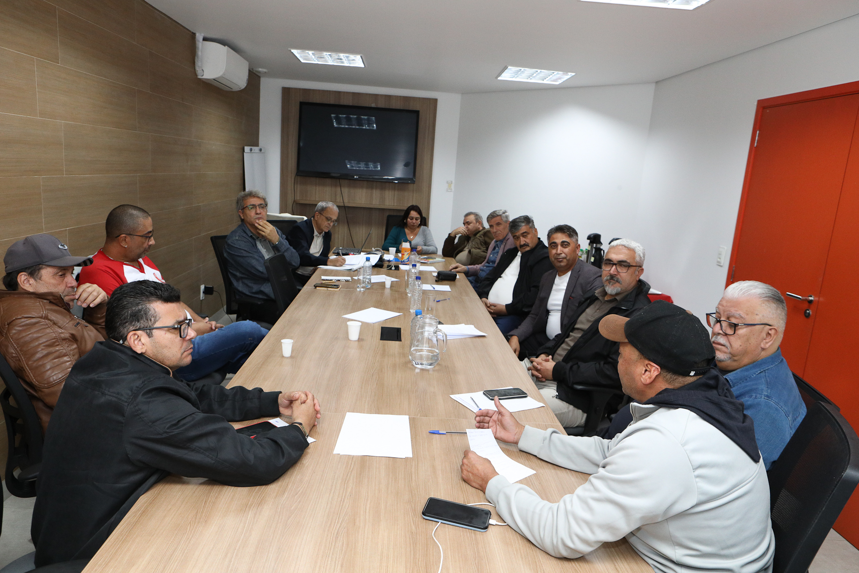 Intercambio com a delegação Turca no Sindicato dos Químicos do ABC para trocar experiência na formação de novos dirigentes na Sede do Sindicato. Rua Senador Fláquer, 813 - Centro de Santo André-SP. Fotos Dino Santos. Brasil_06_08_2025.