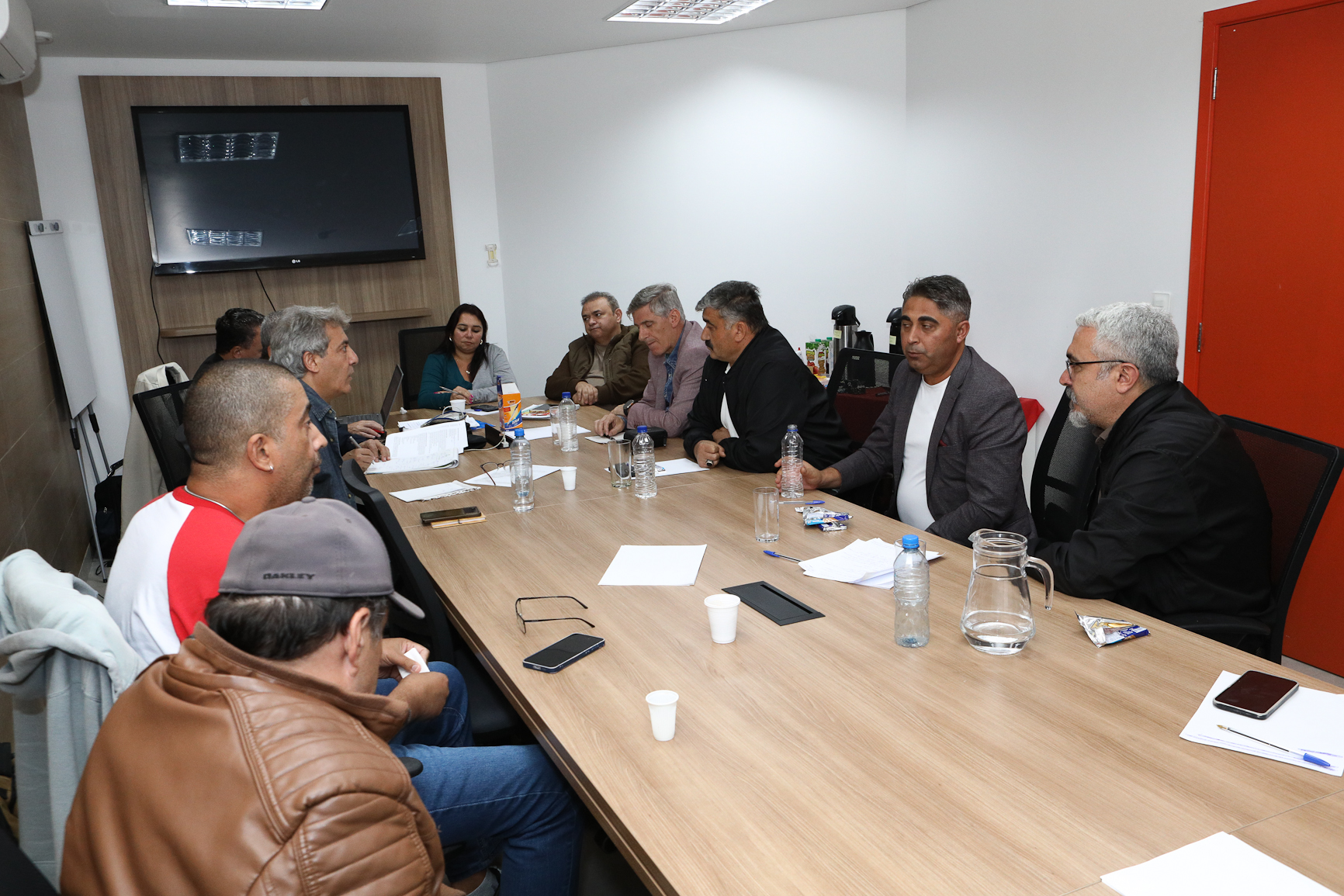 Intercambio com a delegação Turca no Sindicato dos Químicos do ABC para trocar experiência na formação de novos dirigentes na Sede do Sindicato. Rua Senador Fláquer, 813 - Centro de Santo André-SP. Fotos Dino Santos. Brasil_06_08_2025.