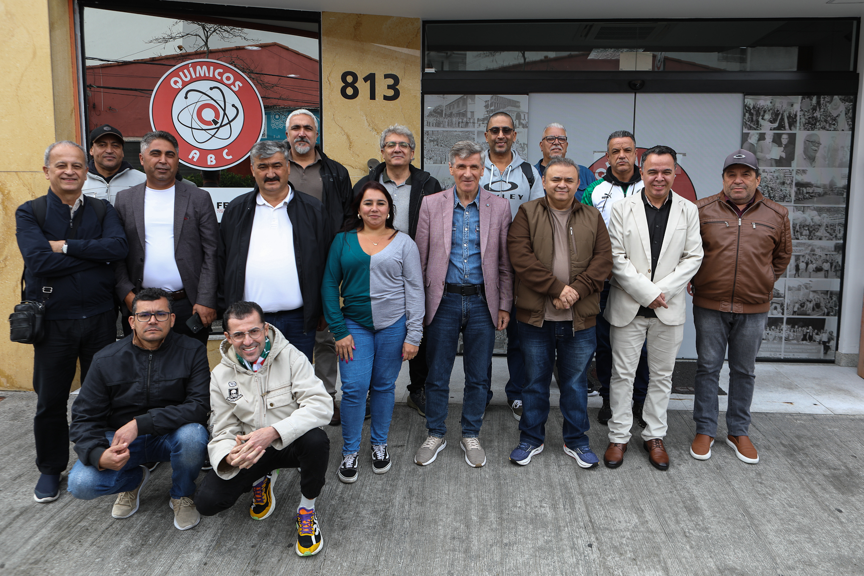 Intercambio com a delegação Turca no Sindicato dos Químicos do ABC para trocar experiência na formação de novos dirigentes na Sede do Sindicato. Rua Senador Fláquer, 813 - Centro de Santo André-SP. Fotos Dino Santos. Brasil_06_08_2025.